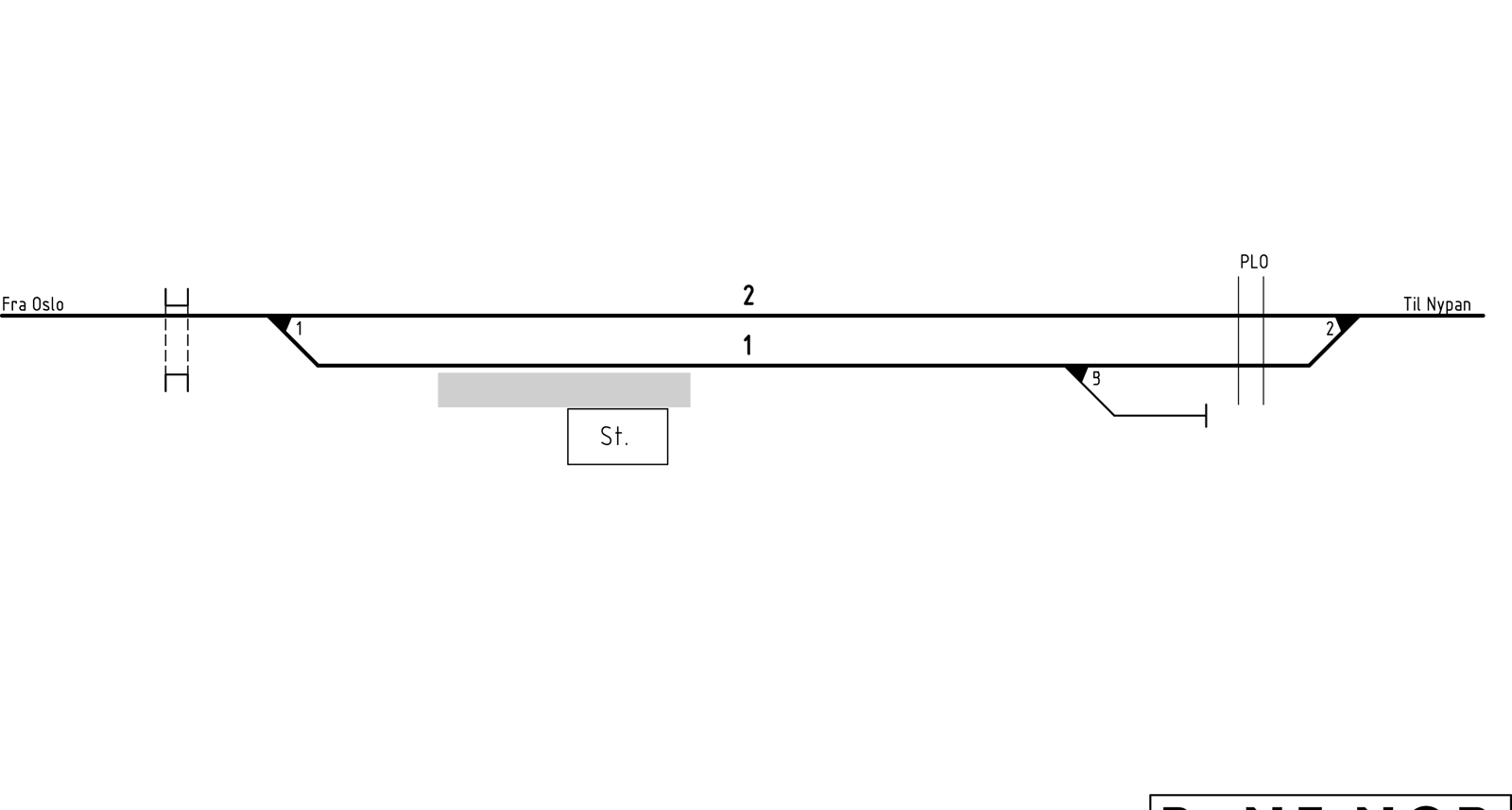 Track plan Melhus Stabling Facility