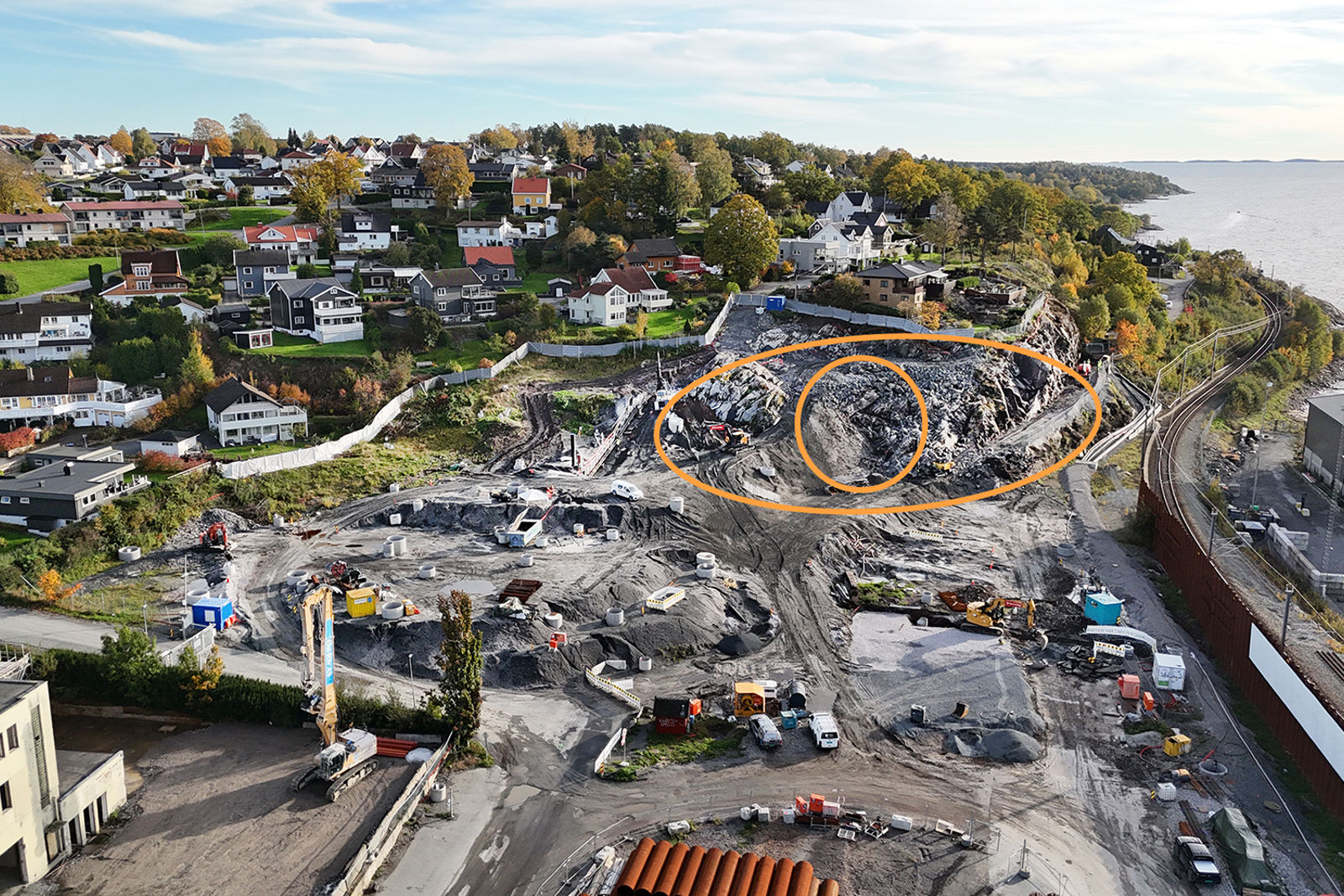 Dronefoto fra Kleberget. 