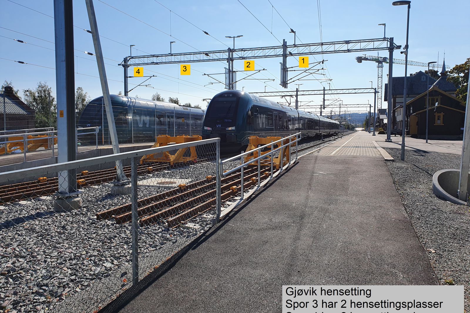 Photo of Gjøvik stabling facility