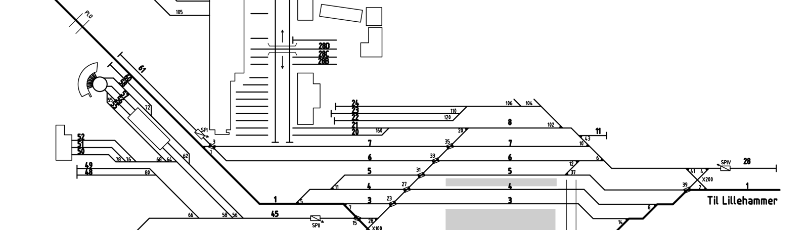 Track plan Hamar Stabling Facility