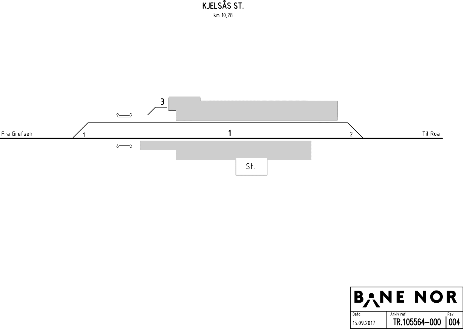 Sporplan Kjelsås stasjon