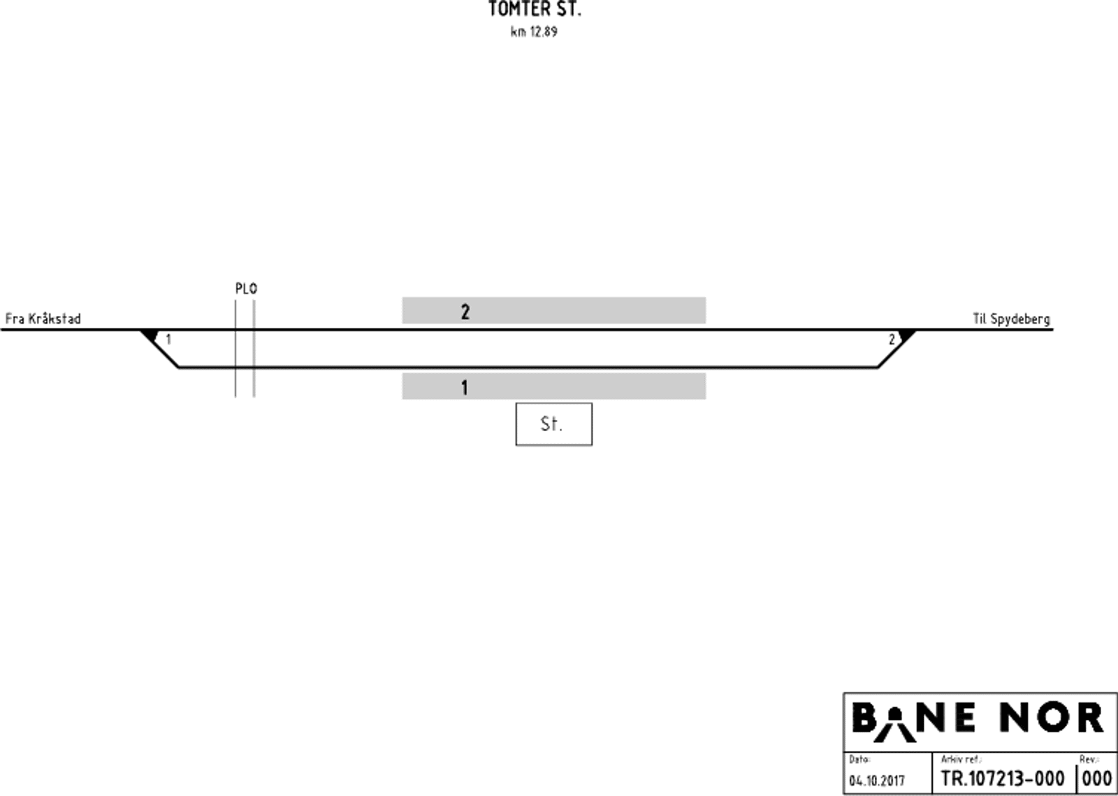 Sporplan Tomter stasjon