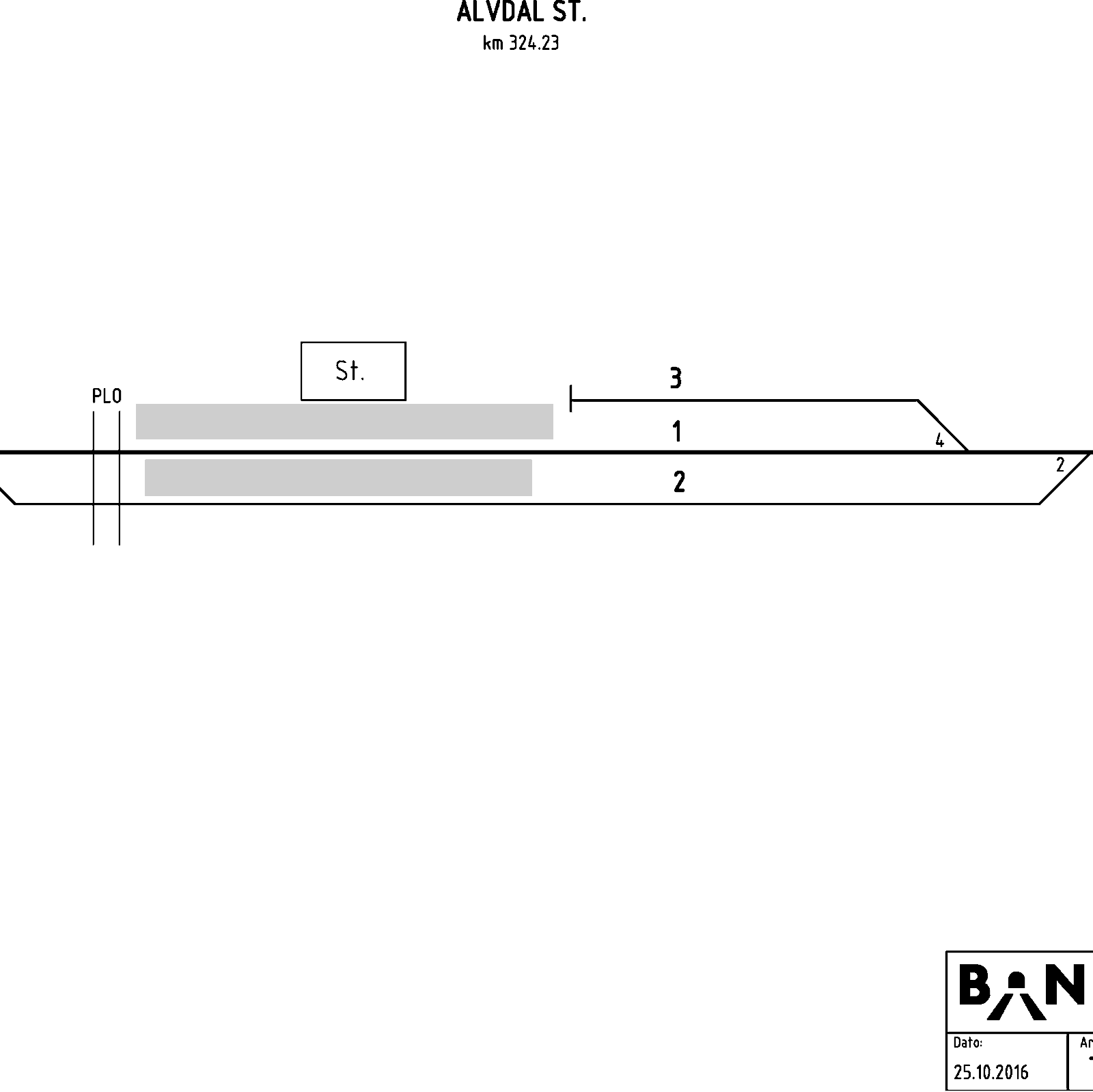 Track plan Alvdal station