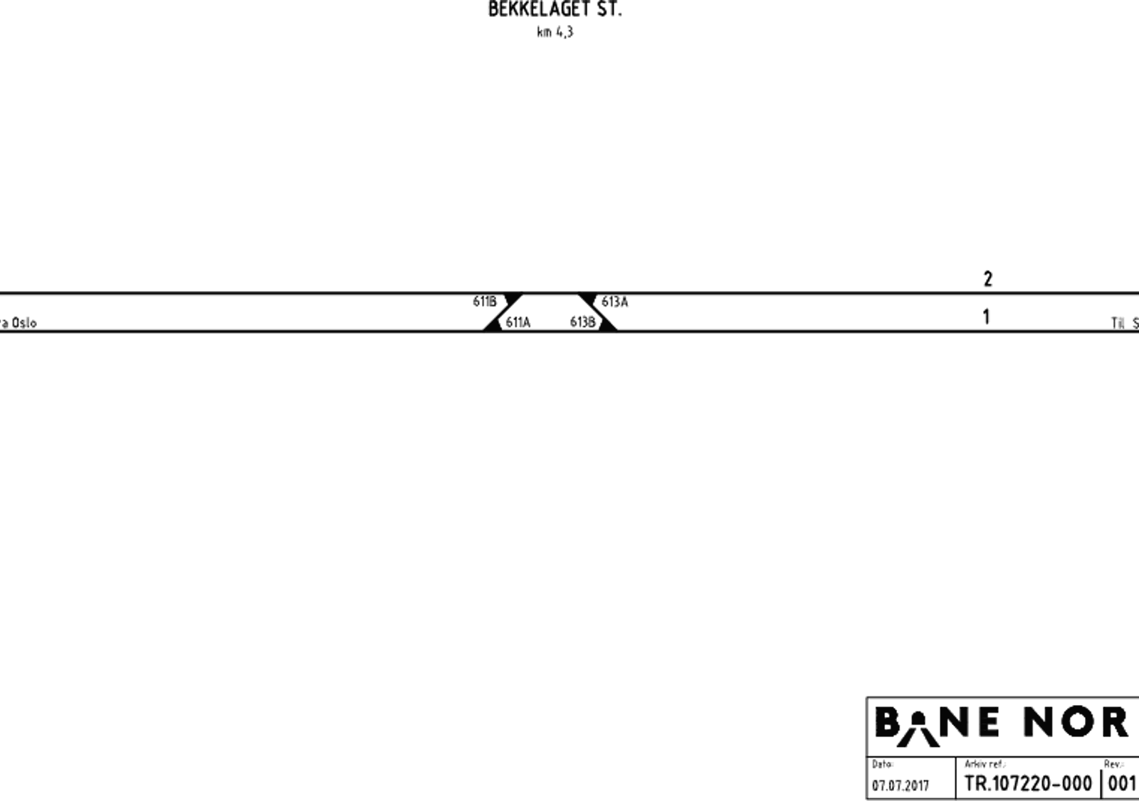 Track plan Bekkelaget station