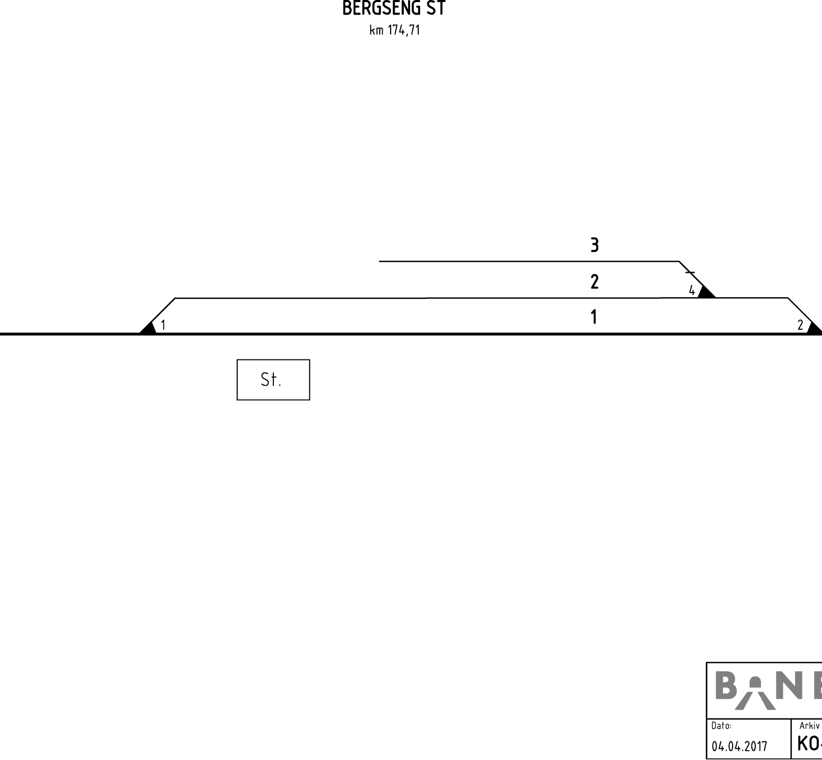 Track plan Bergseng station