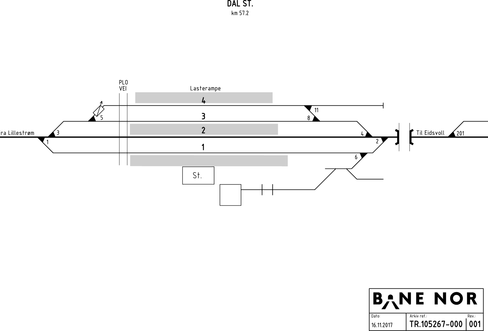 Track plan Dal station
