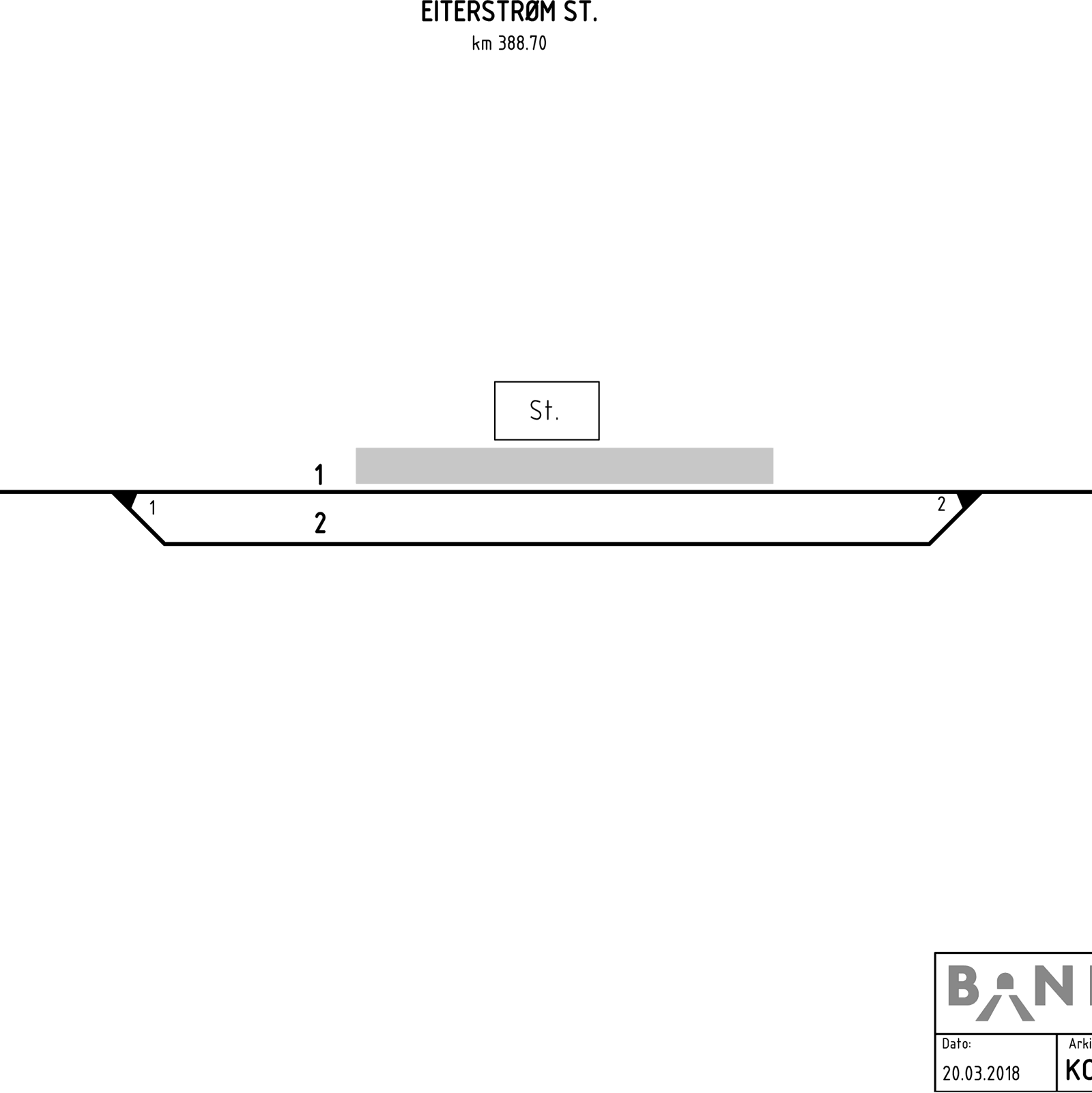 Track plan Eiterstraum station