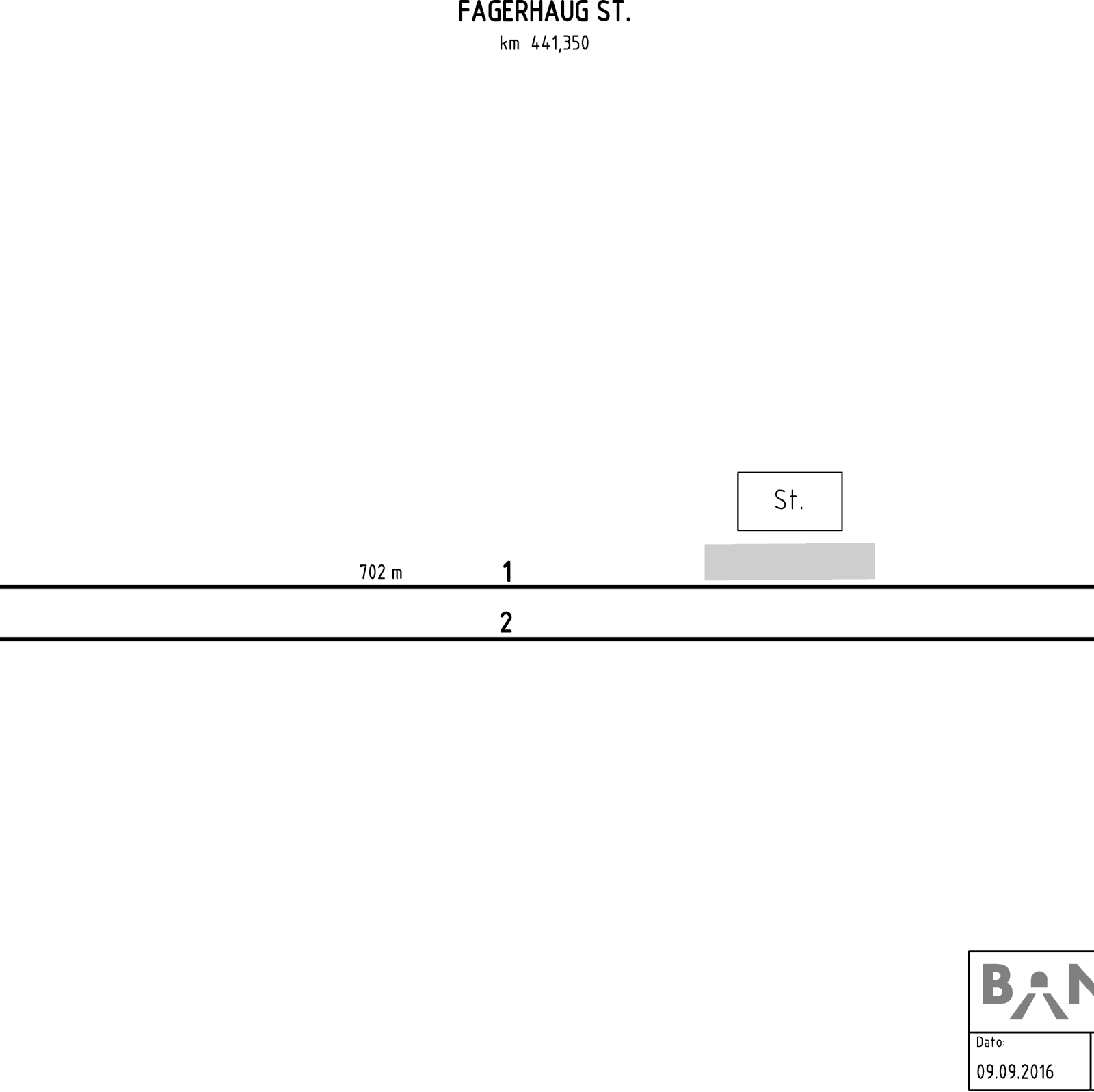 Track plan Fagerhaug station