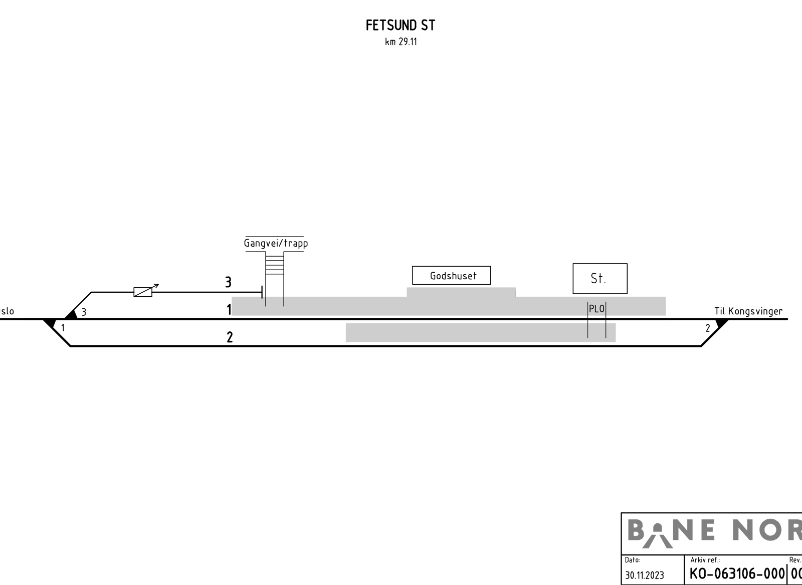 Track plan Fetsund station