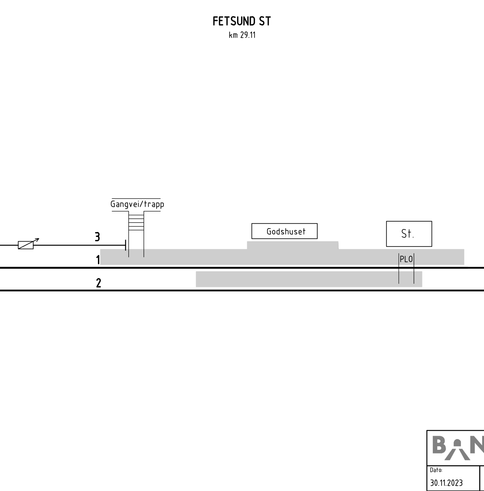 Track plan Fetsund station