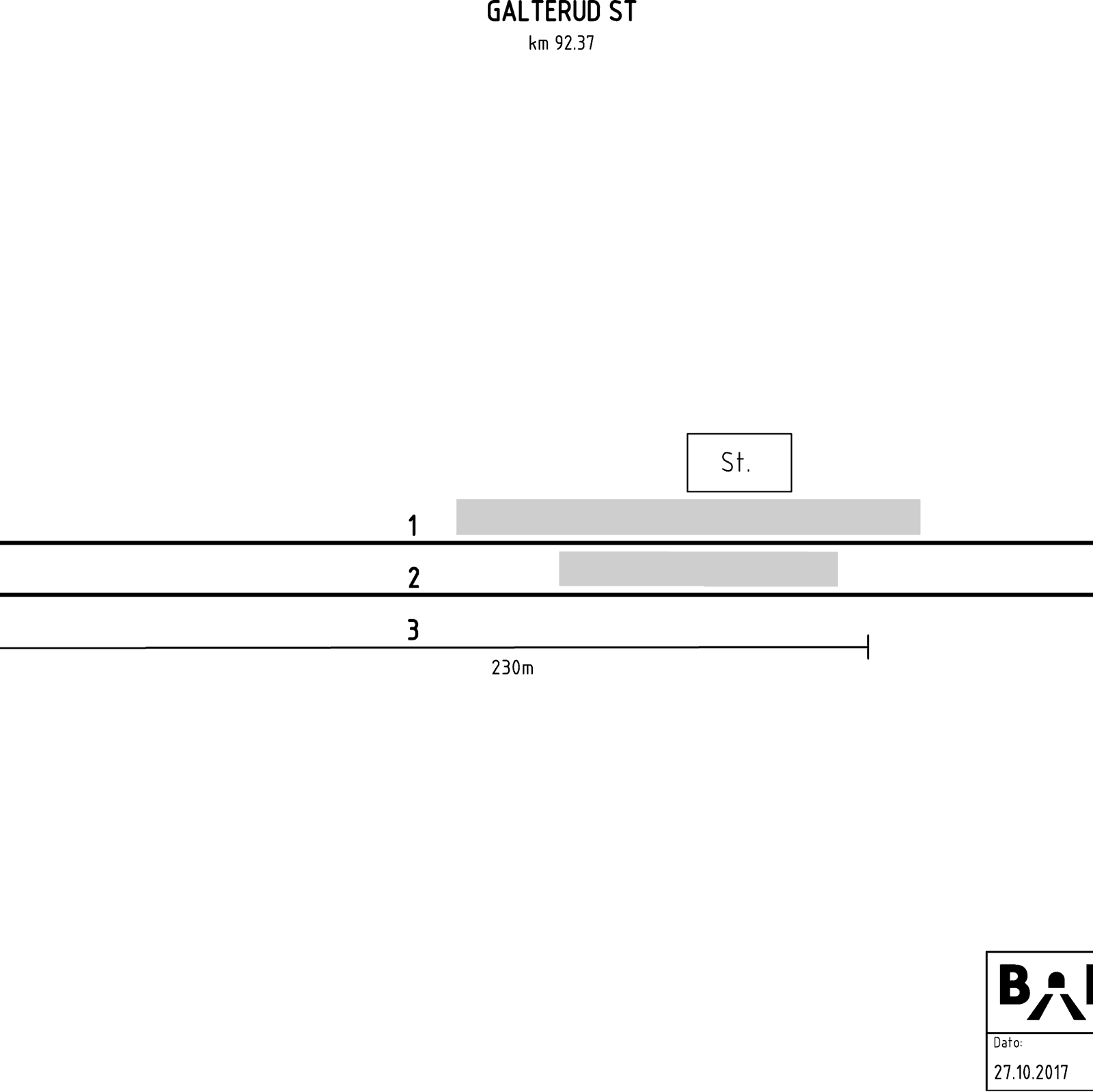 Track plan Galterud station