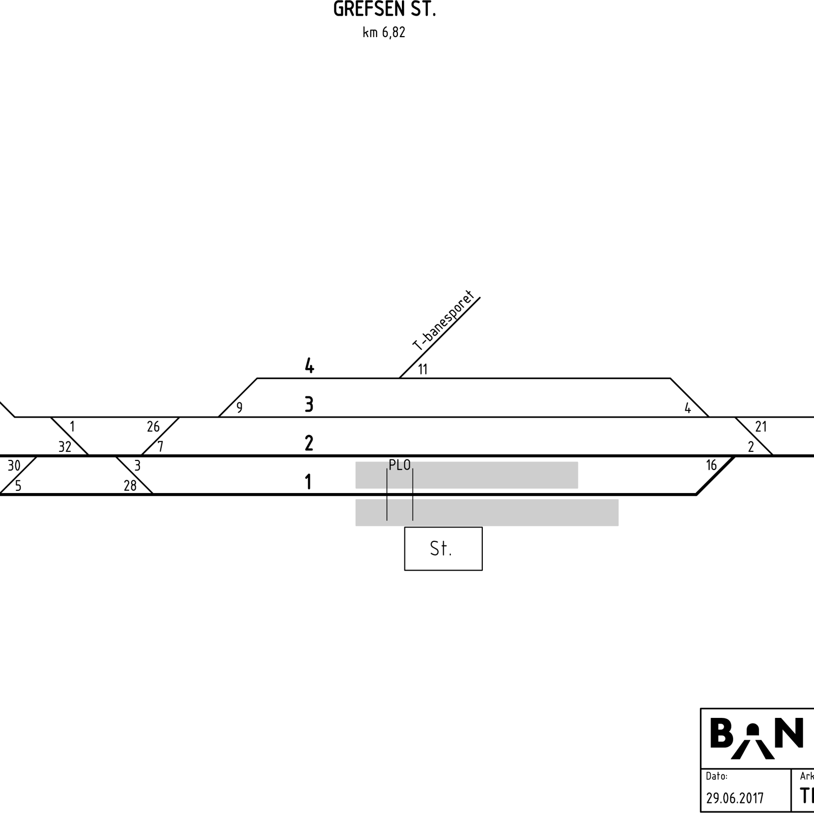 Track plan Grefsen station