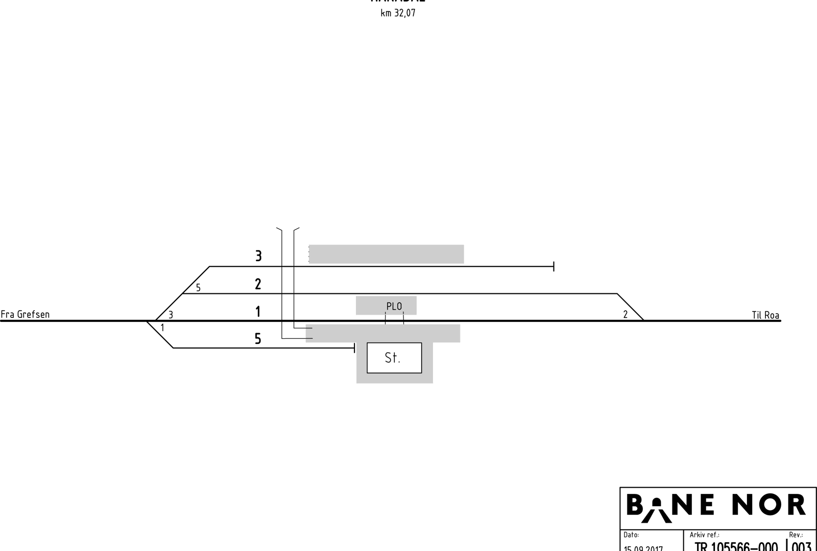 Track plan Hakadal station