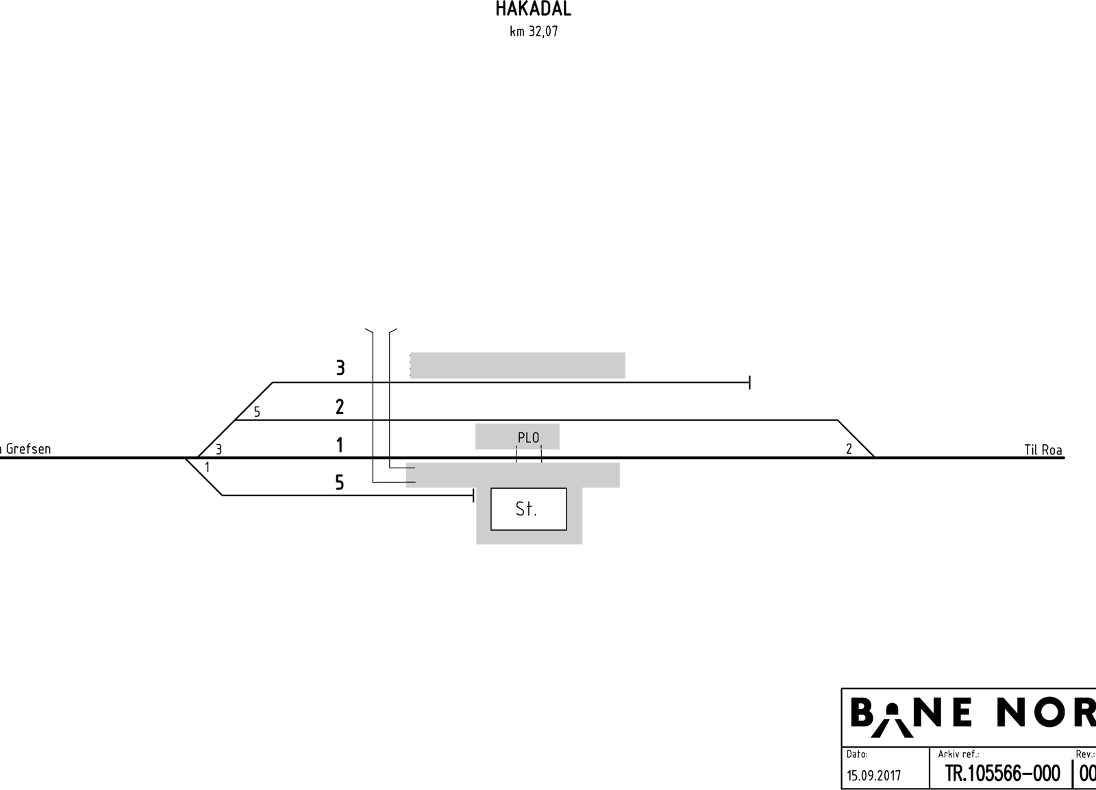 Track plan Hakadal station
