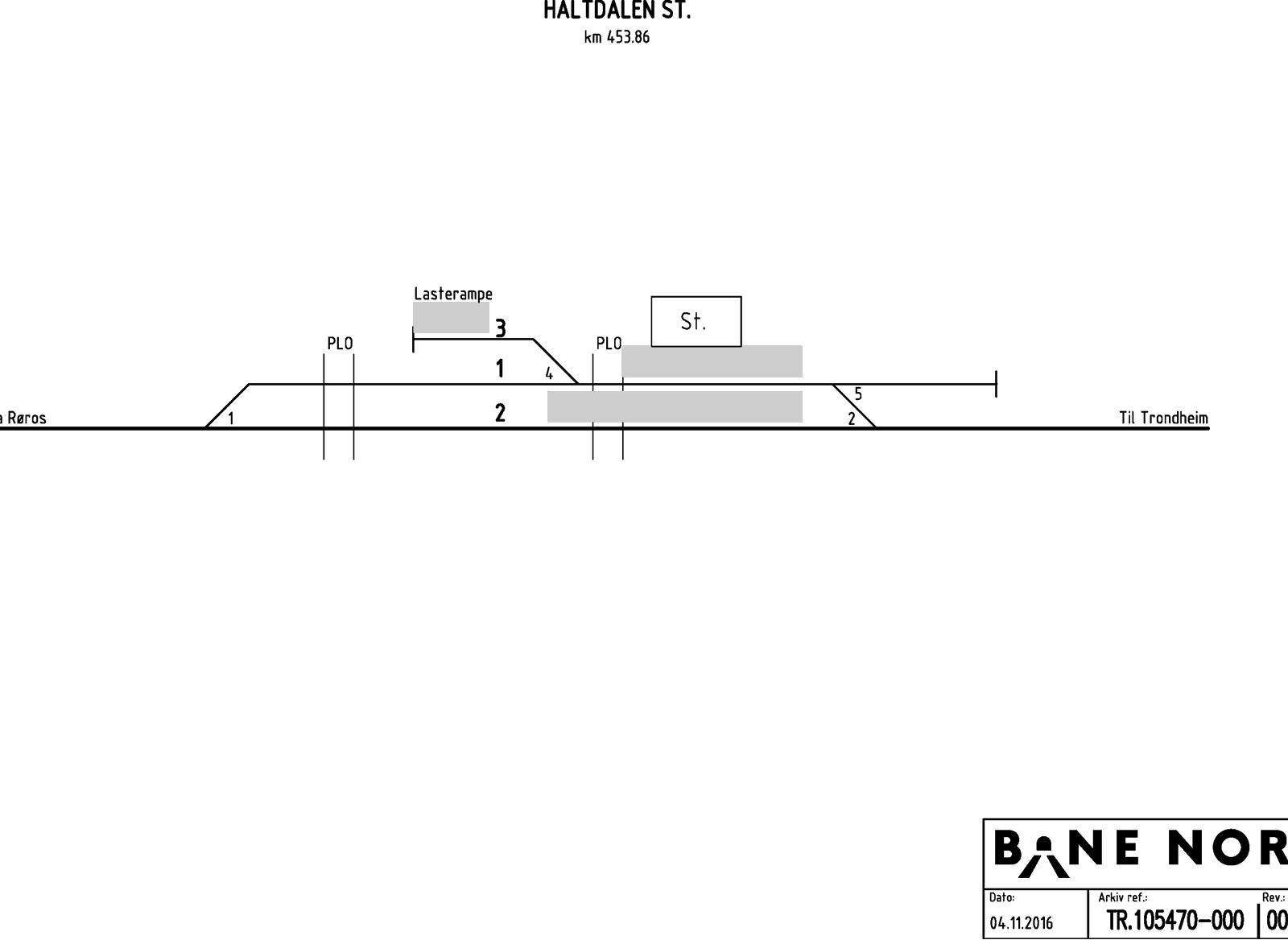 Track plan Haltdalen station