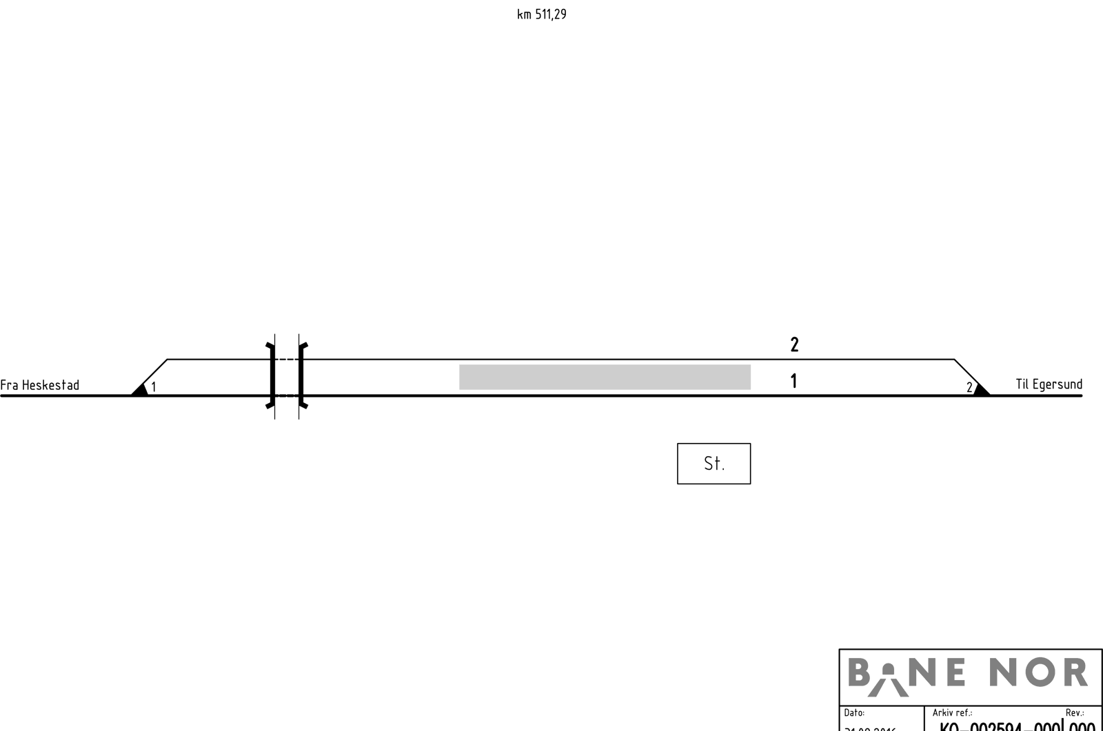 Track plan Helleland station