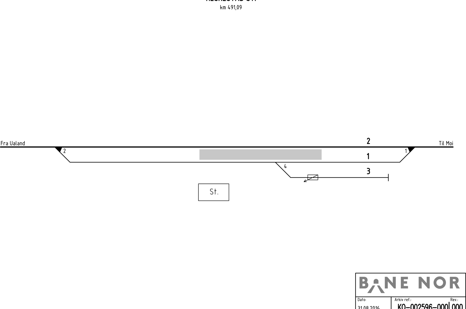 Track plan Heskestad station