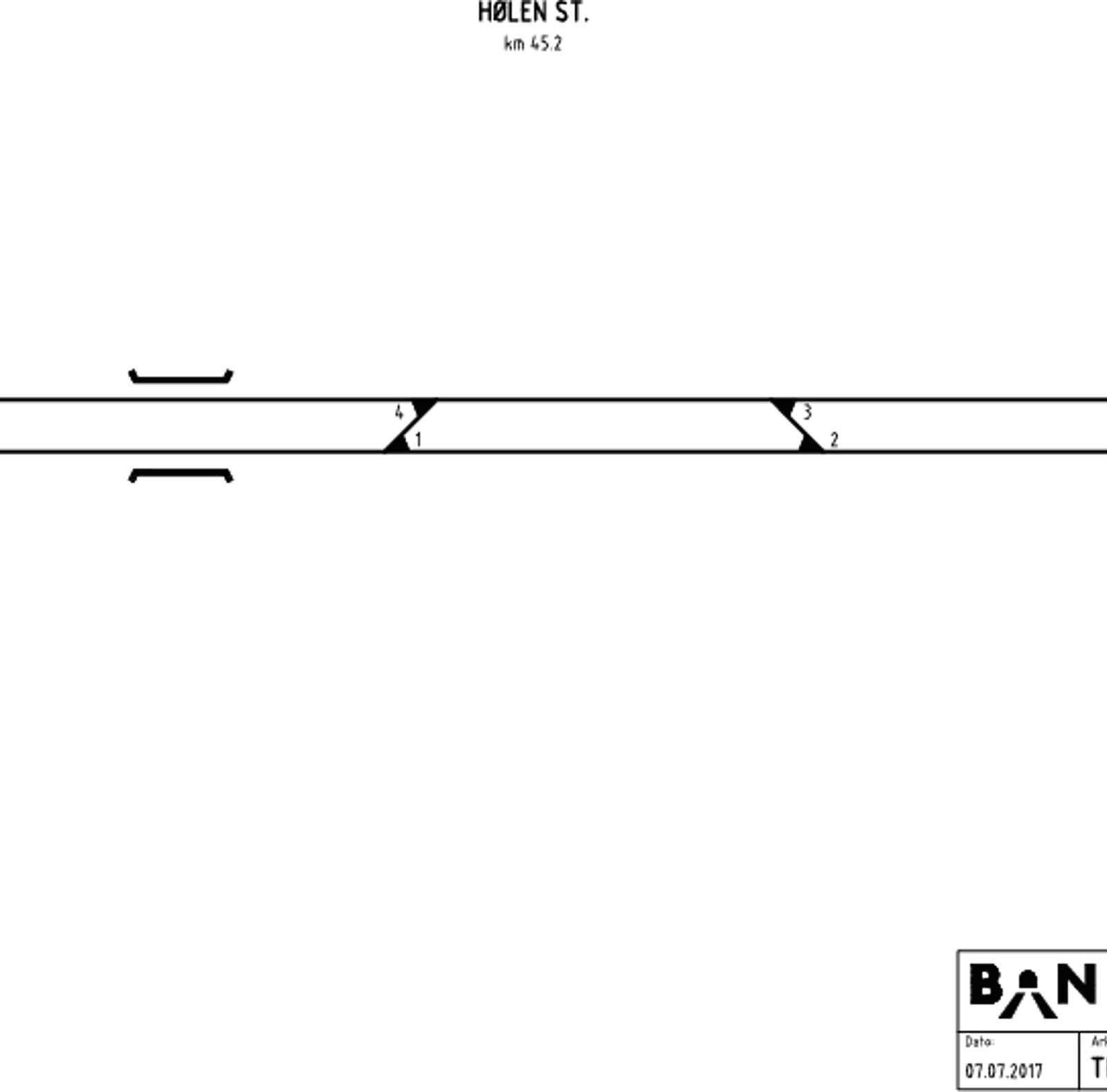 Track plan Hølen station