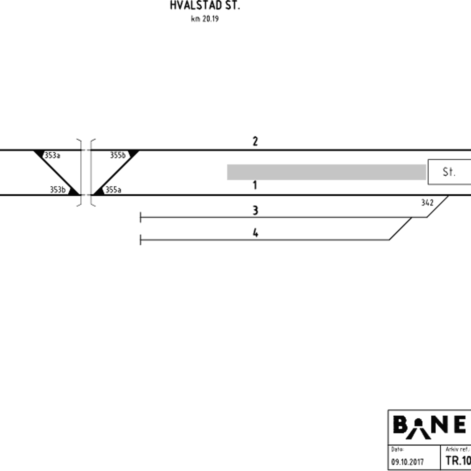 Track plan Hvalstad station