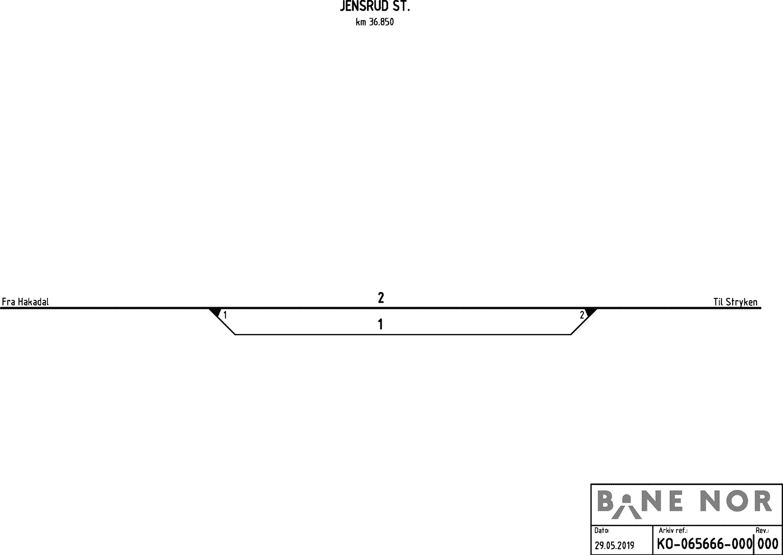 Sporplan Jensrud stasjon