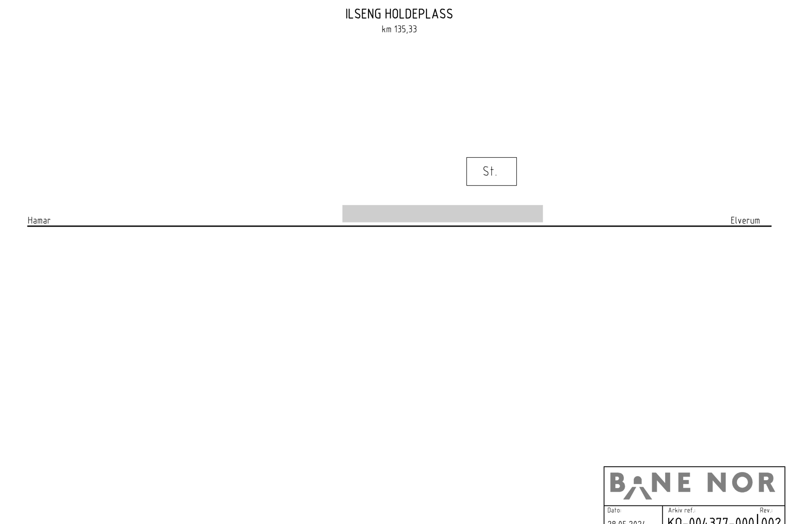 Track plan for Ilseng stasjon