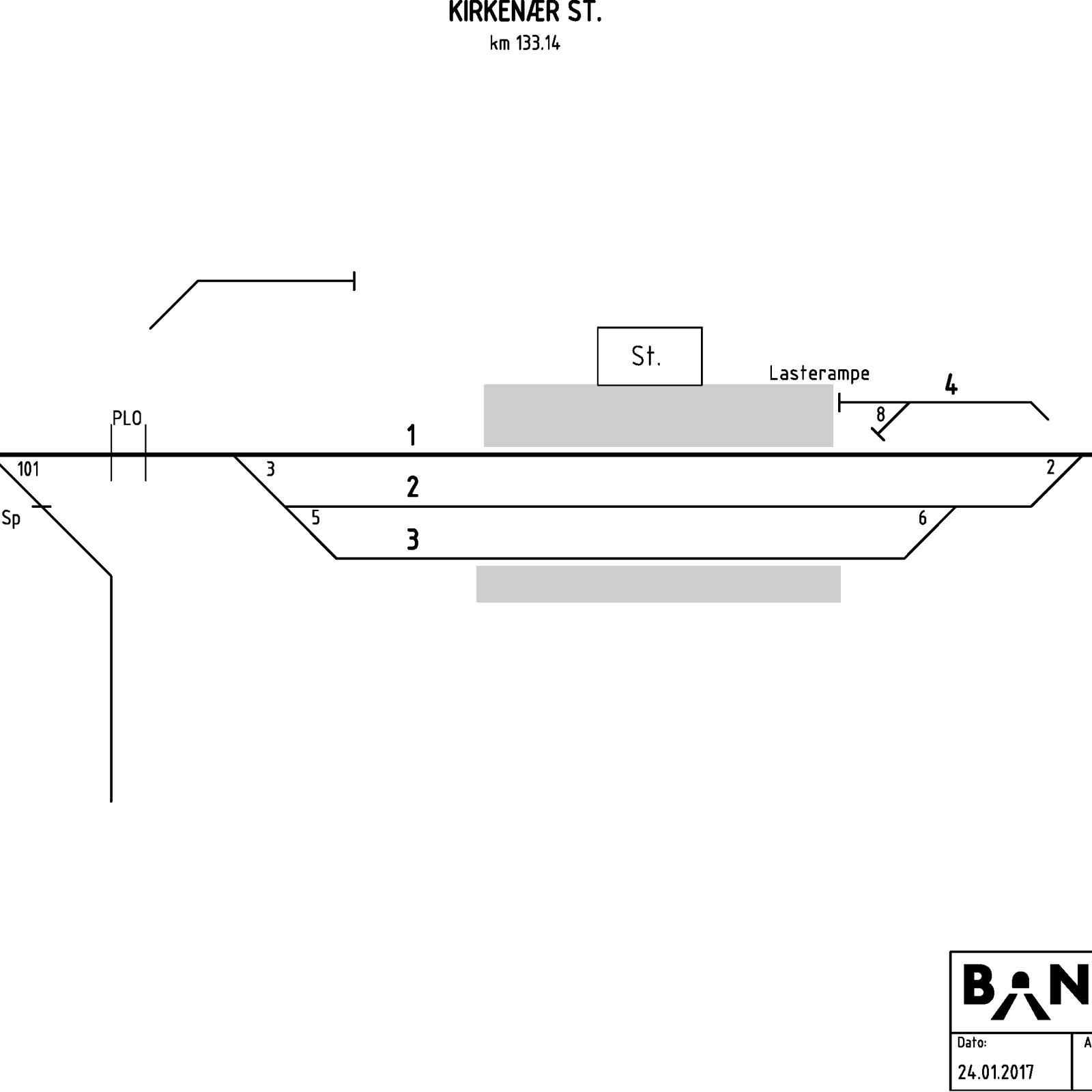 Track plan Kirkenær station