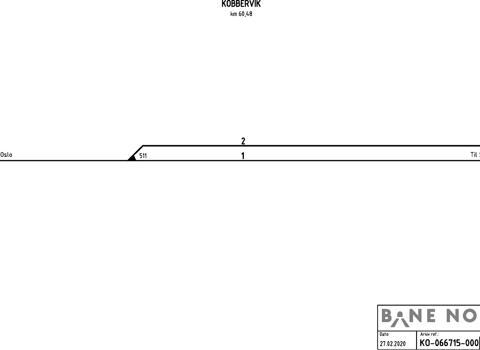 Track plan Kobbervik station