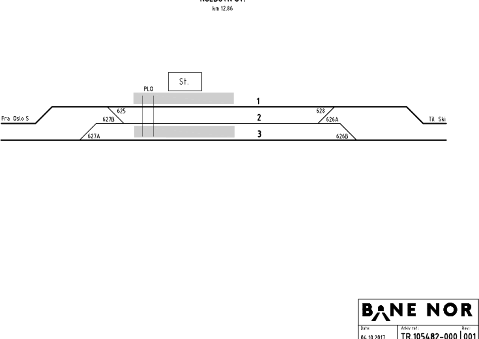 Track plan Kolbotn station