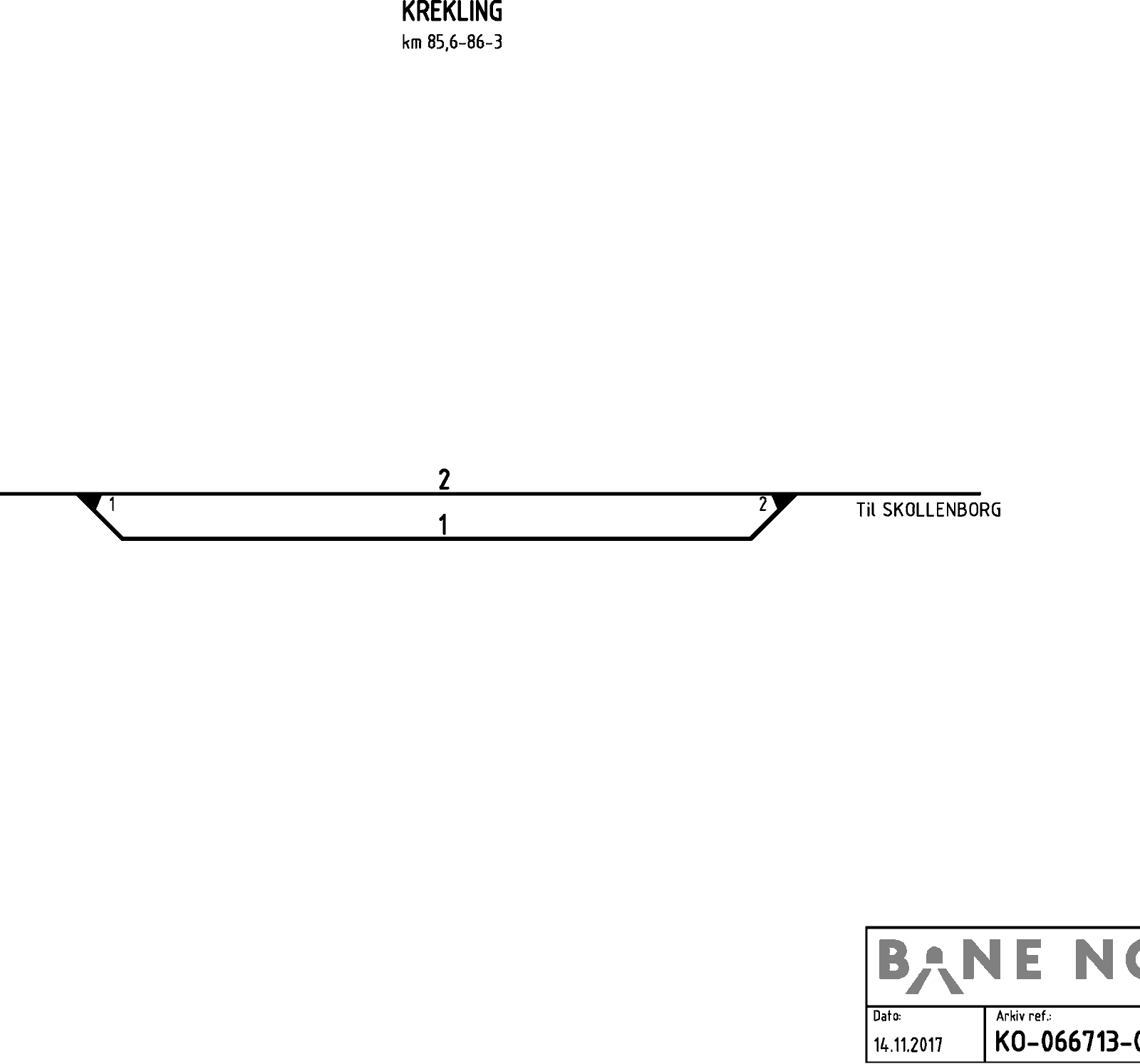 Track plan Krekling station