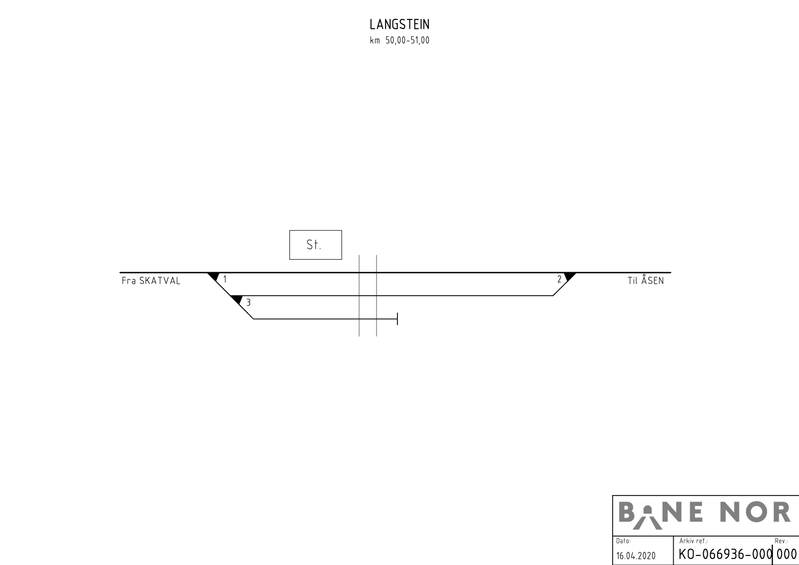 Track plan for Langstein station