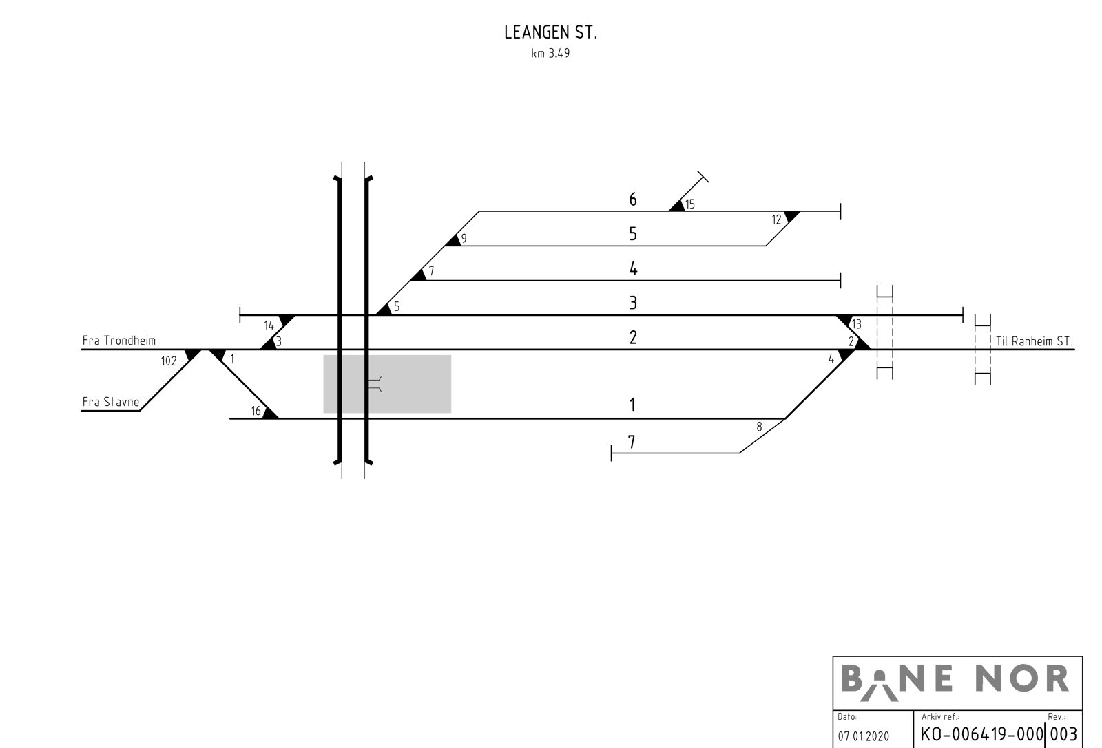 Sporplan Leangen stasjon