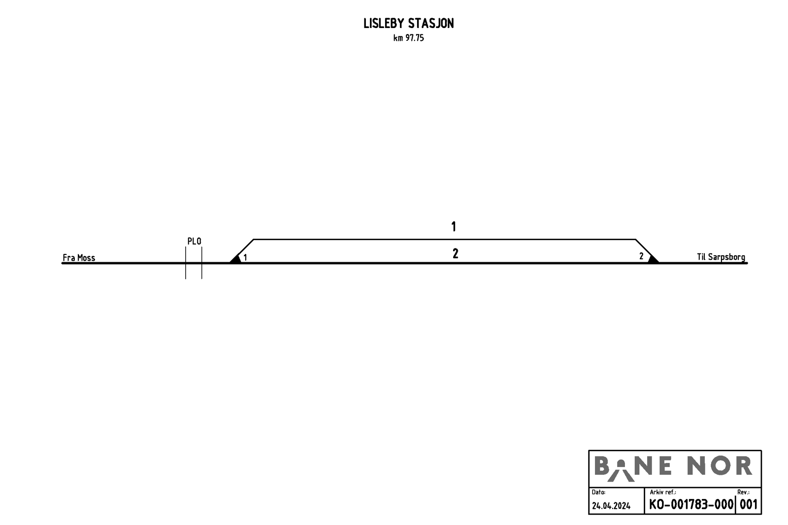 Track plan Lisleby station