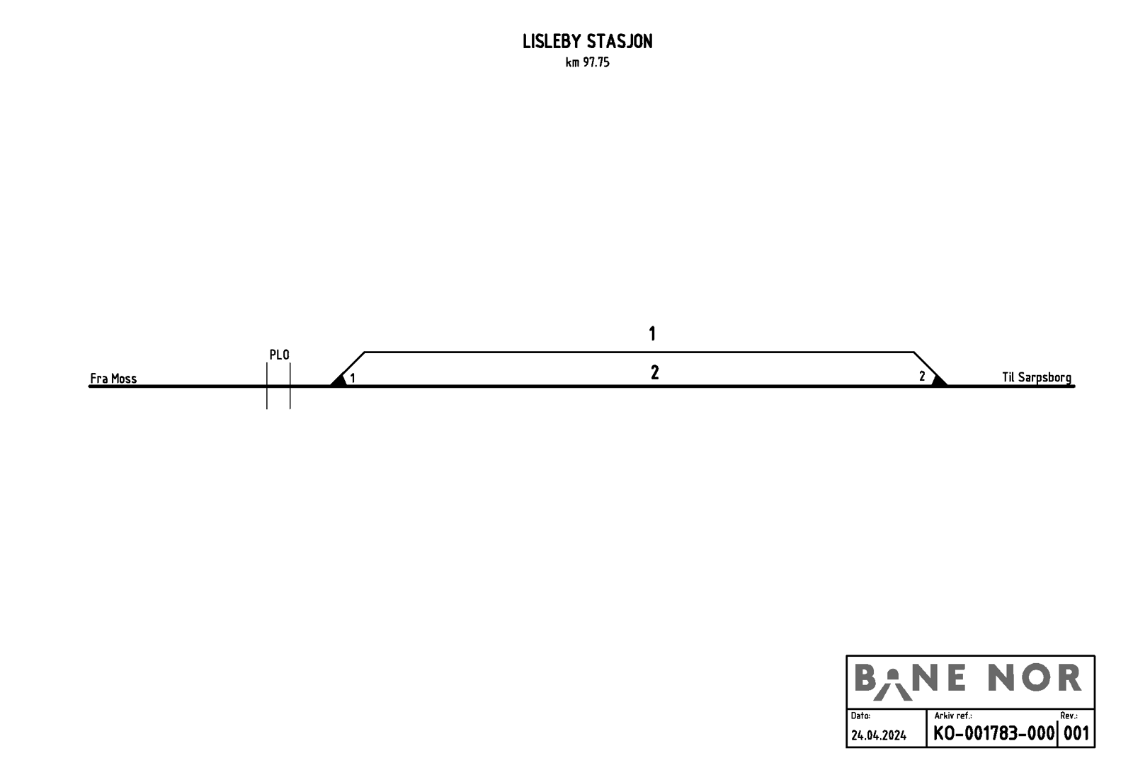 Track plan Lisleby station