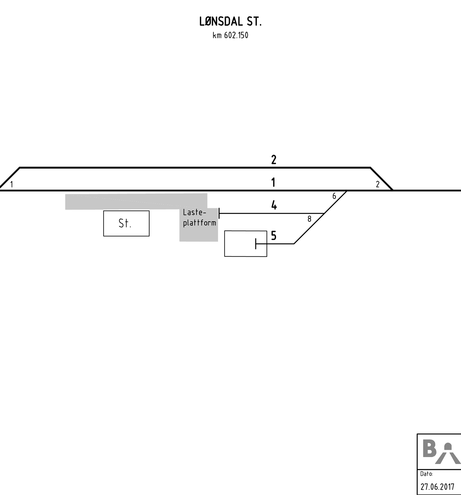 Track plan Lønsdal station
