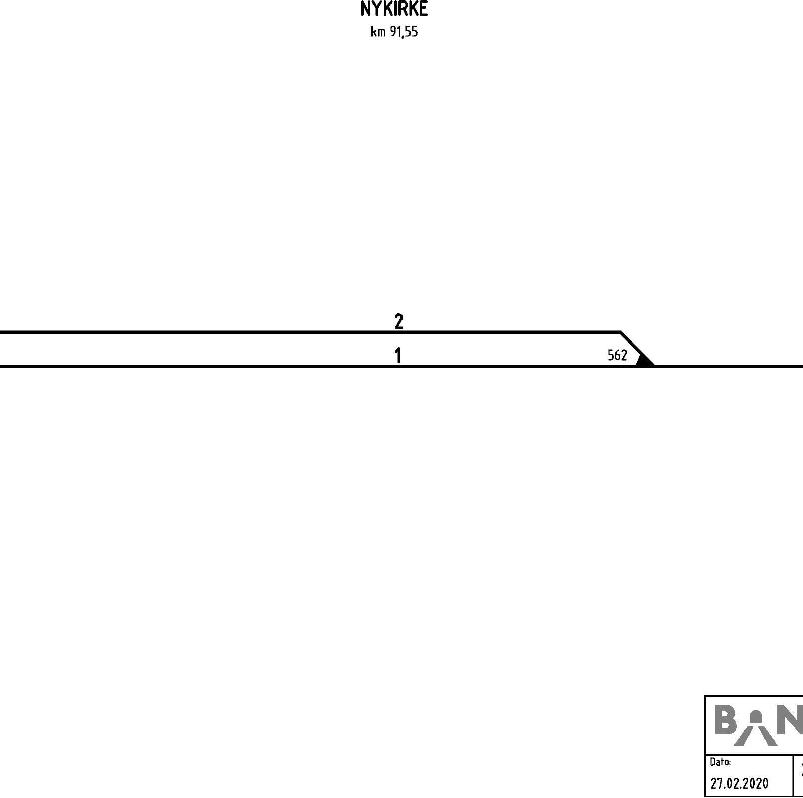 Track plan Nykirke station