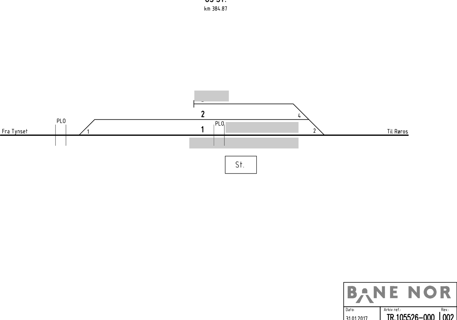 Track plan Os station