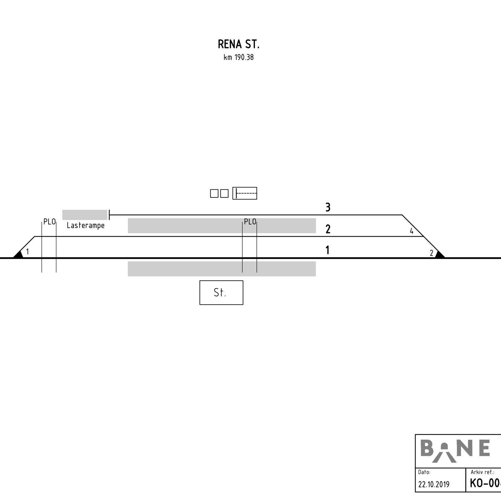 Track plan Rena station