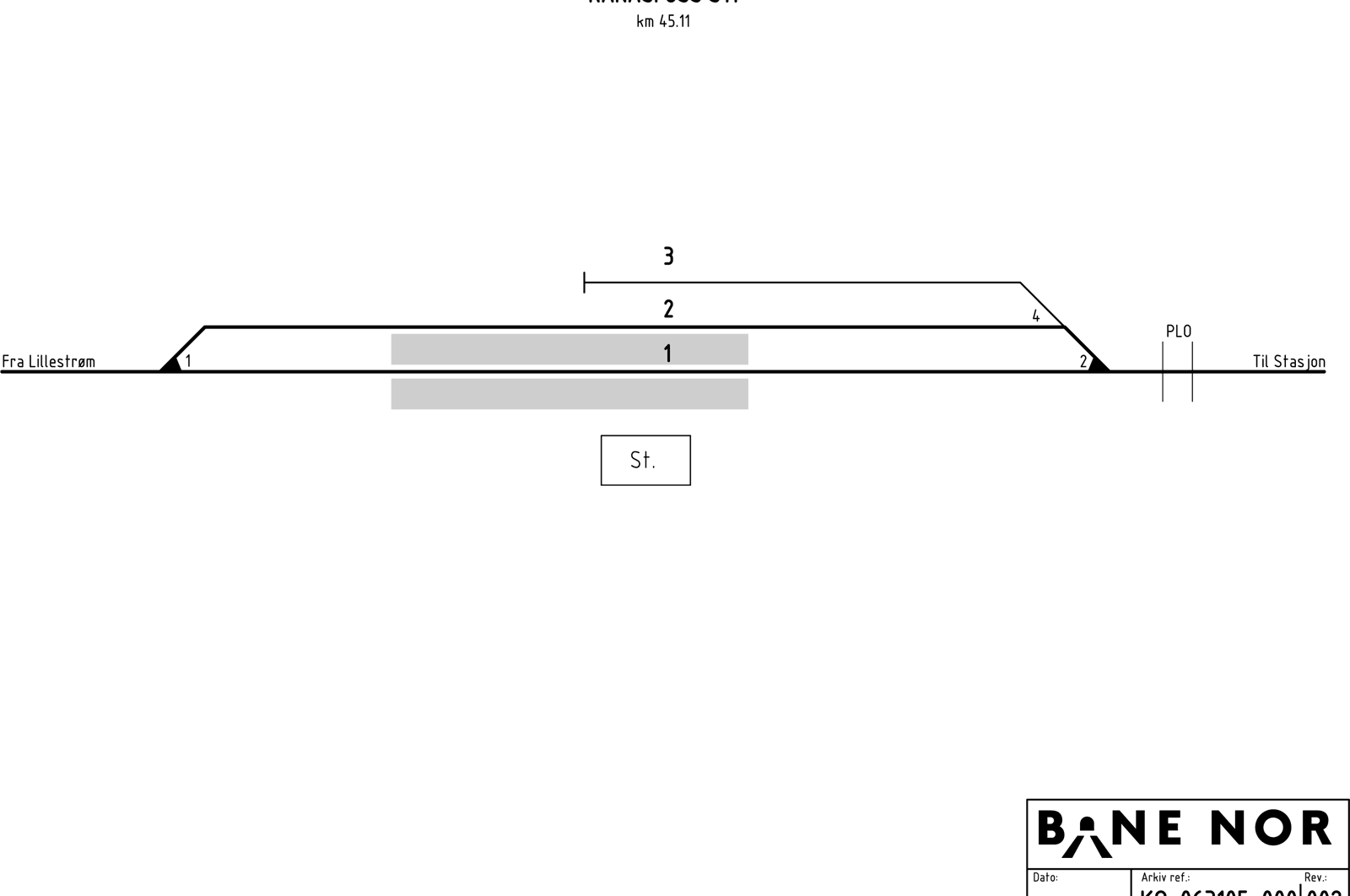Track plan Rånåsfoss station