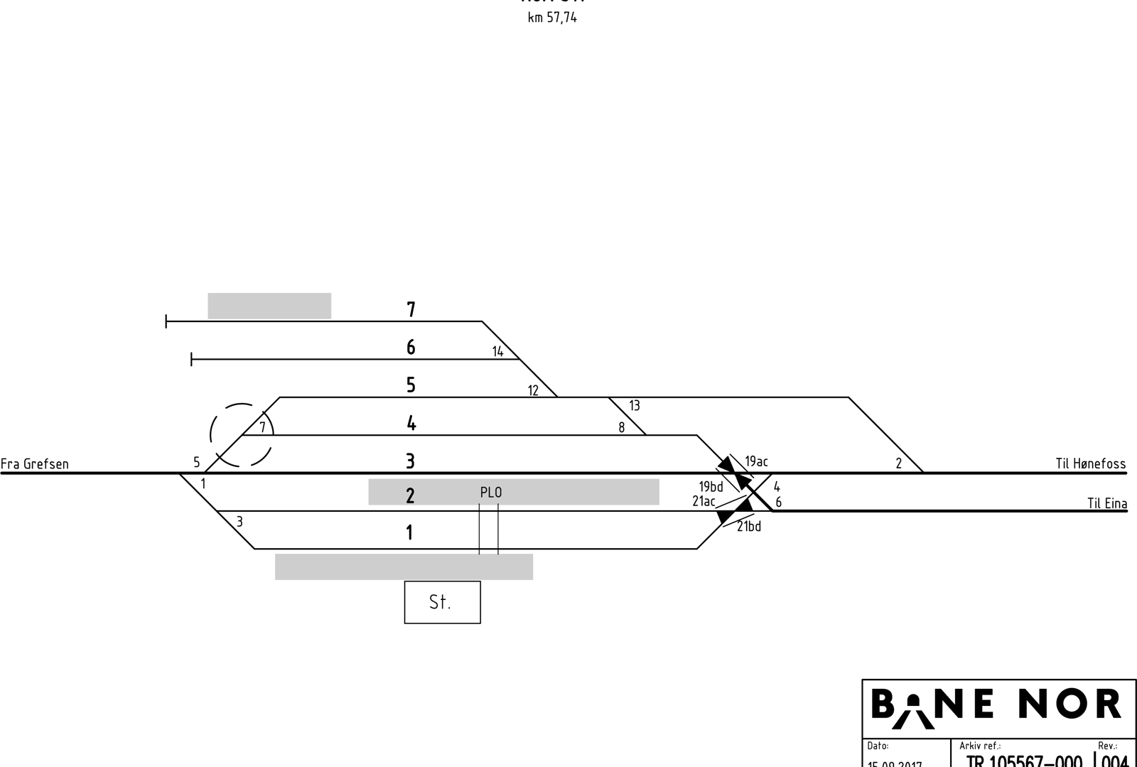 Track plan Roa station