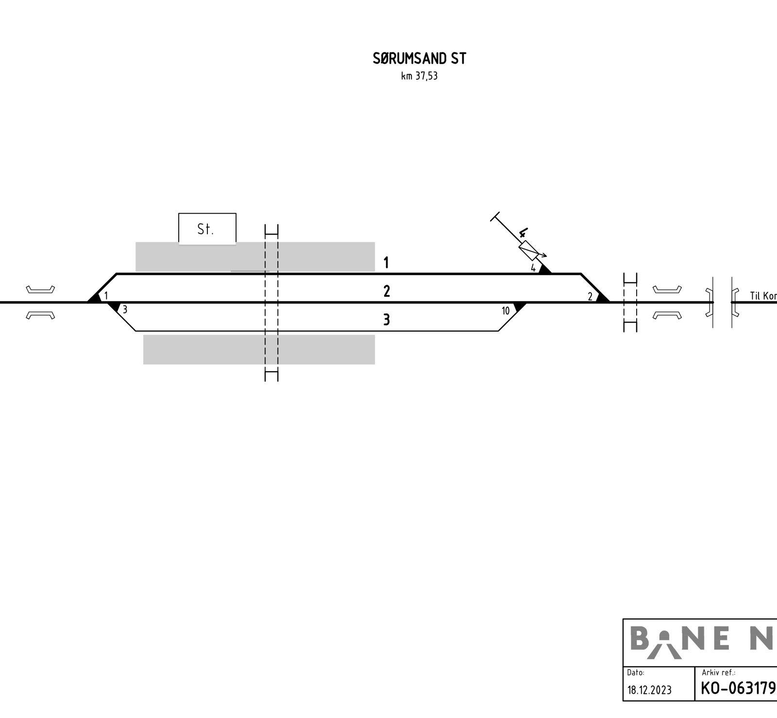 Track plan Sørumsand station