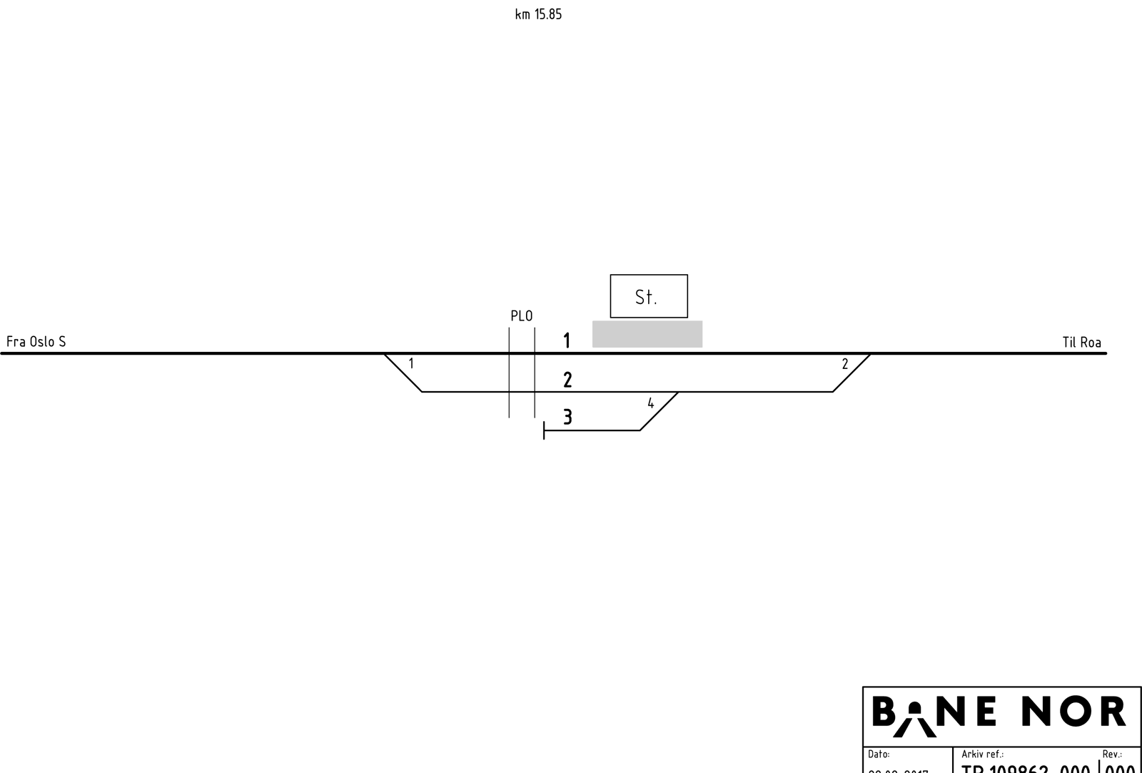 Track plan Sandermosen station