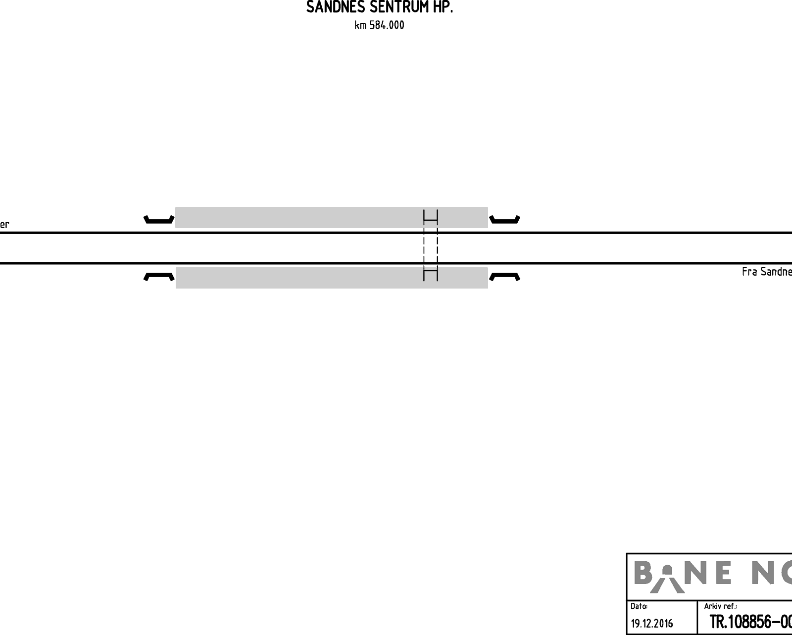 Track plan Sandnes sentrum station