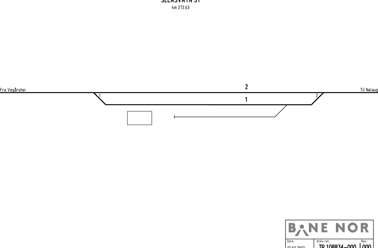 Track plan Selåsvatn station