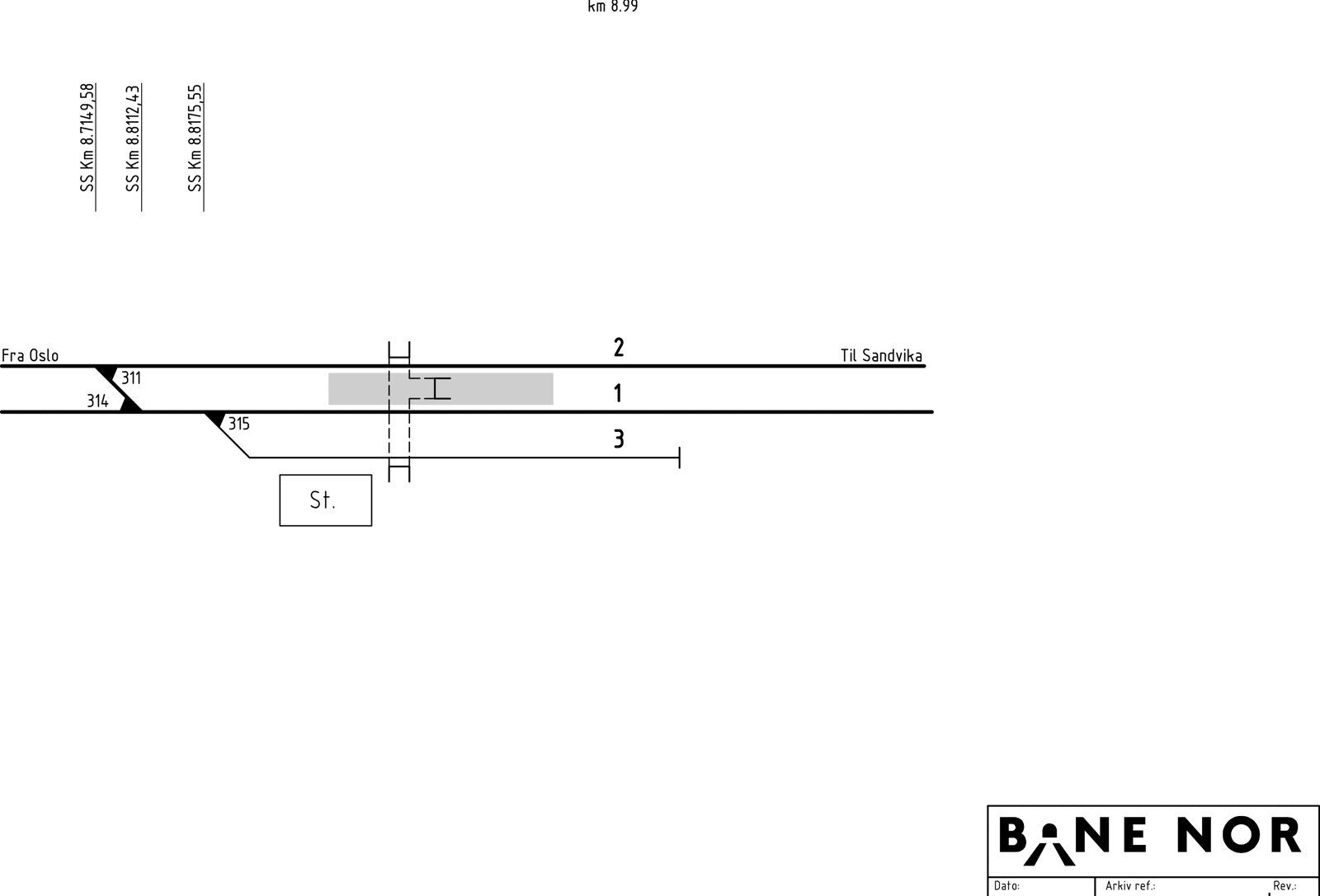 Track plan Stabekk station