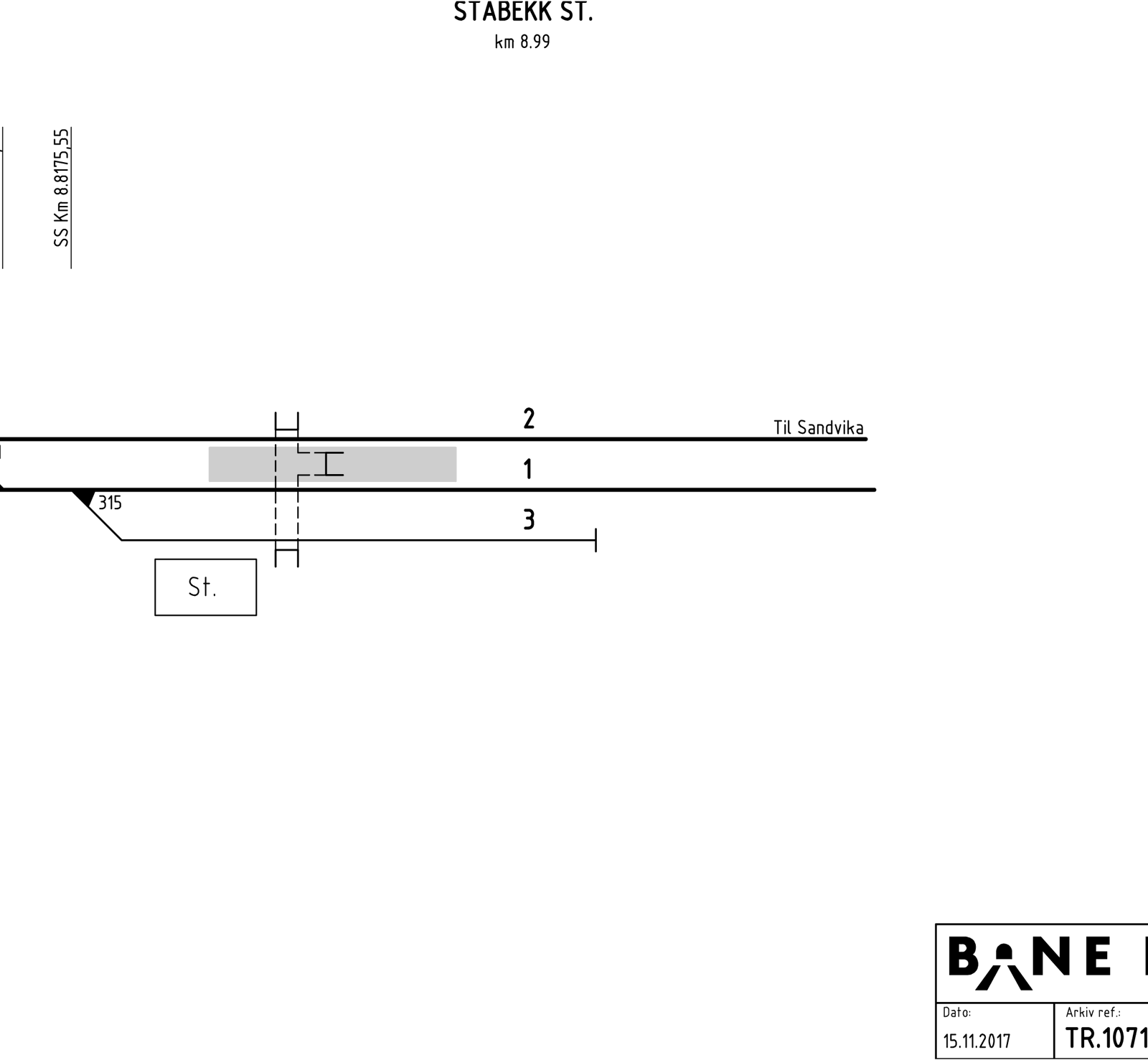 Track plan Stabekk station