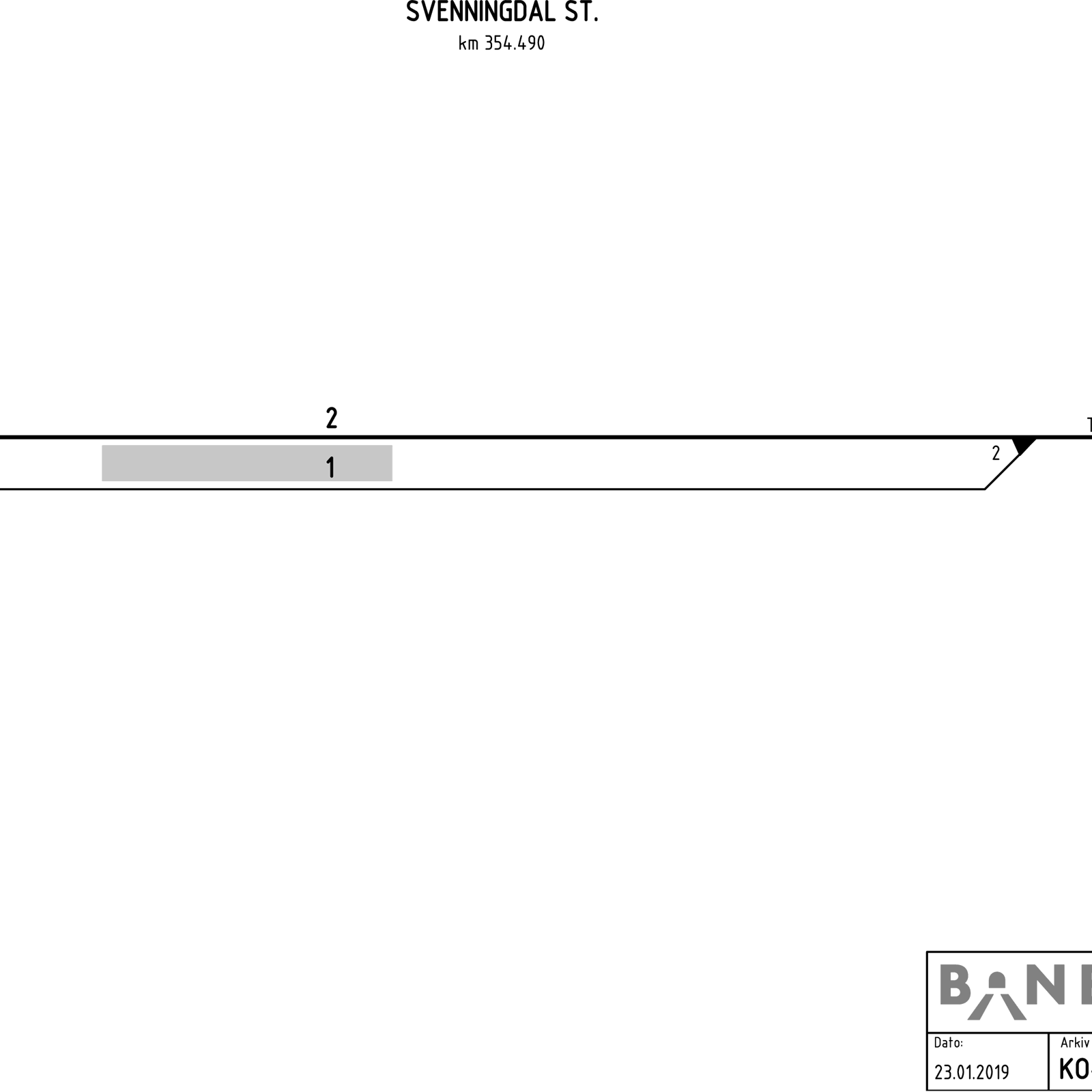 Track plan Svenningdal station