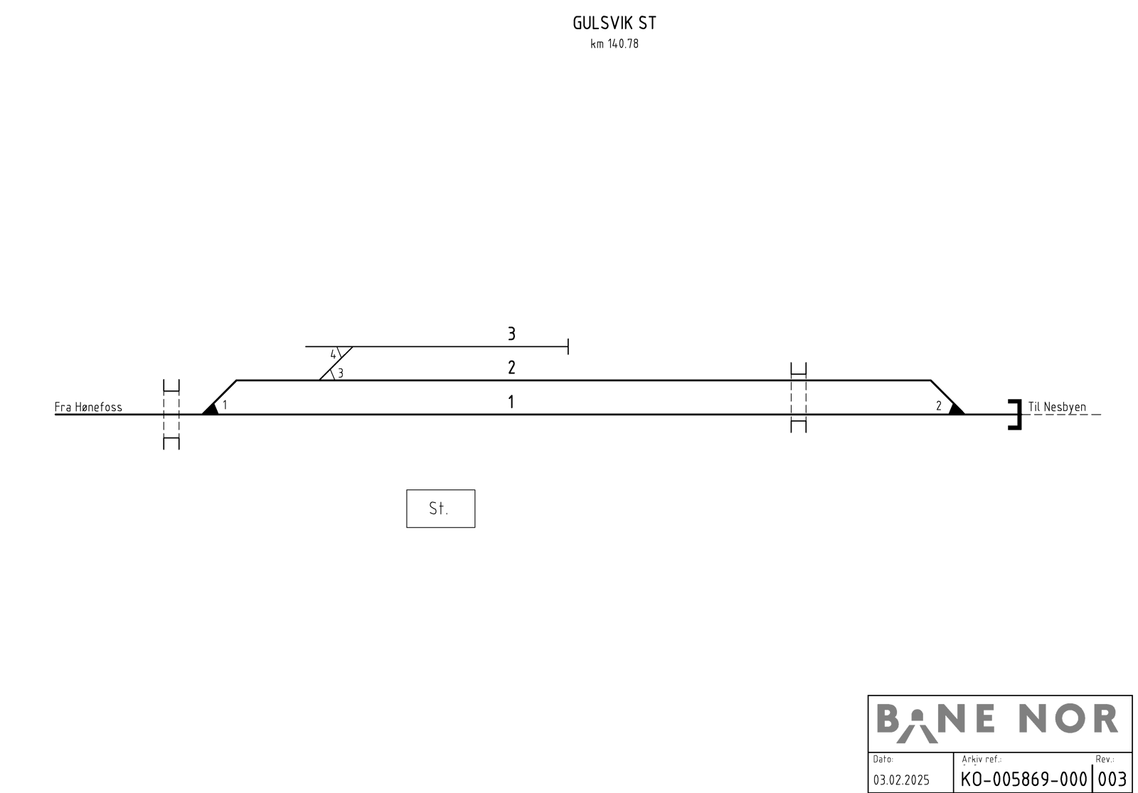 Track plan Gulvik station
