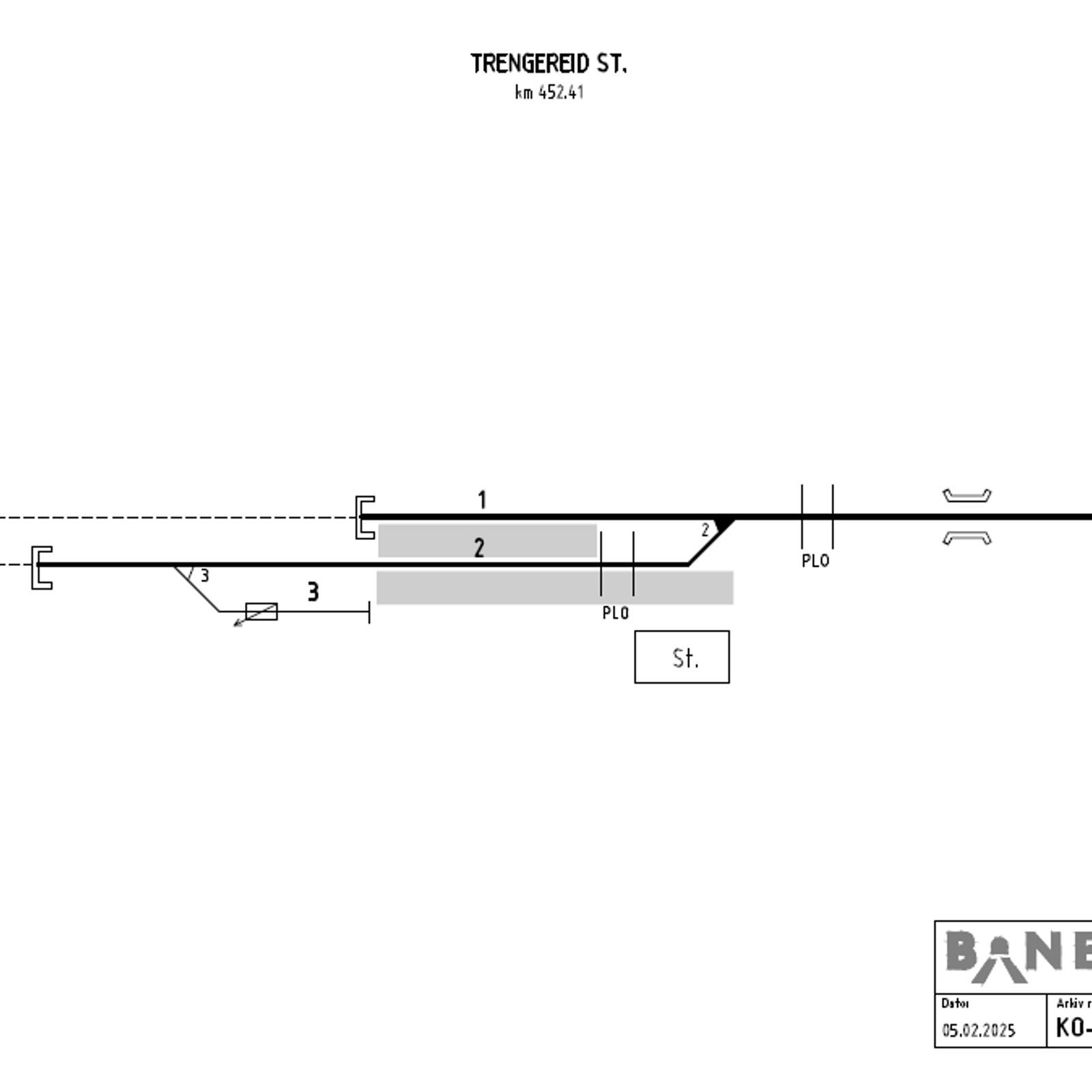 Track plan Trengereid station