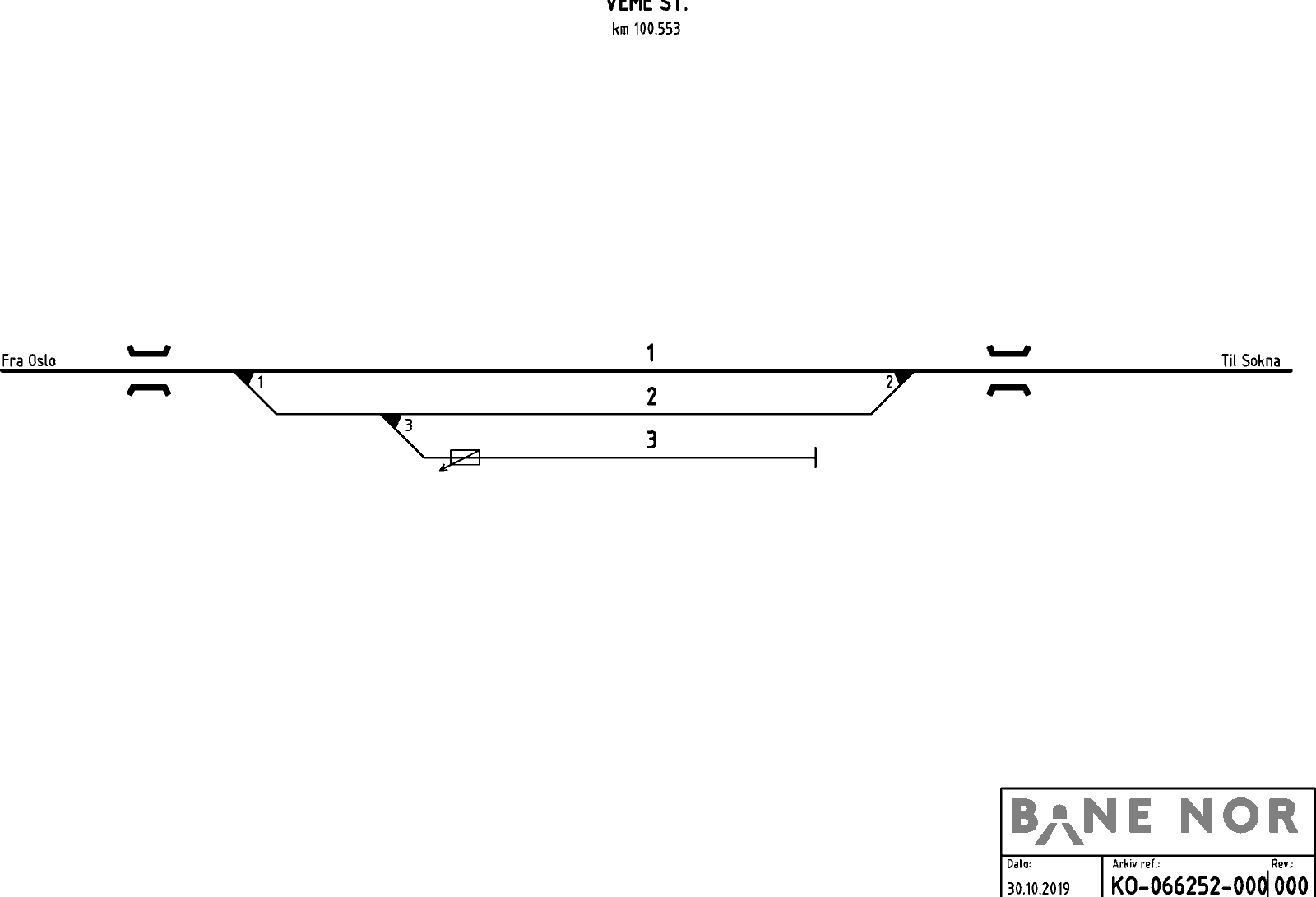 Track plan Veme station