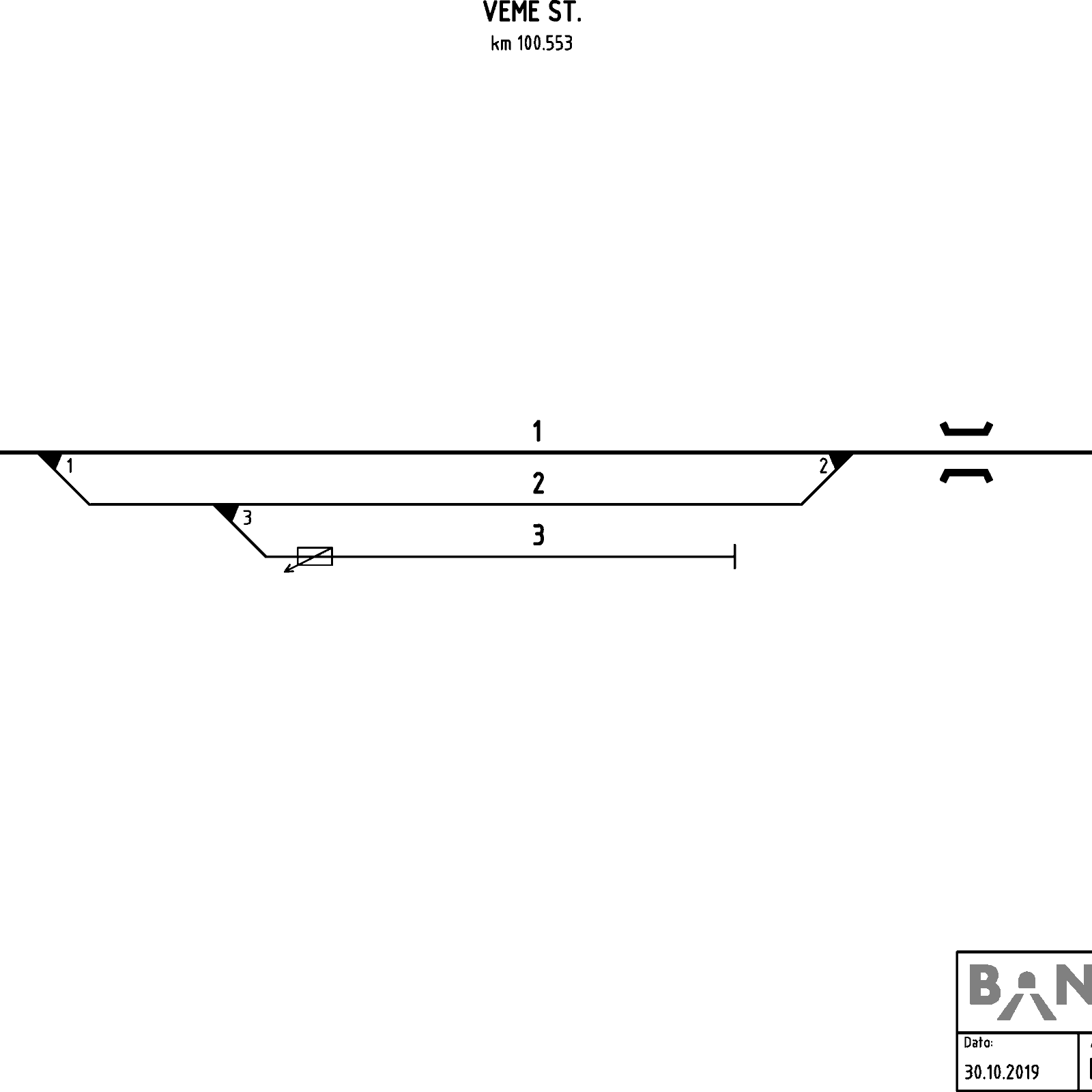 Track plan Veme station
